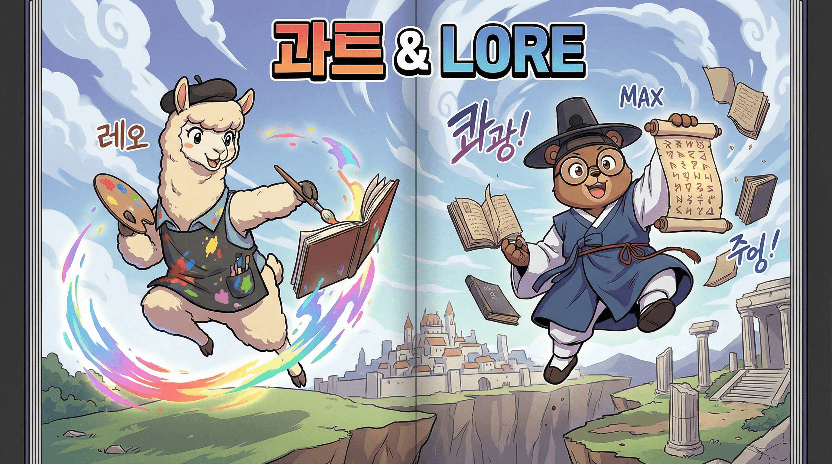 Manga IP Storyboard: Leo & Max Layout 100 (Korean Webtoon · Full Color)