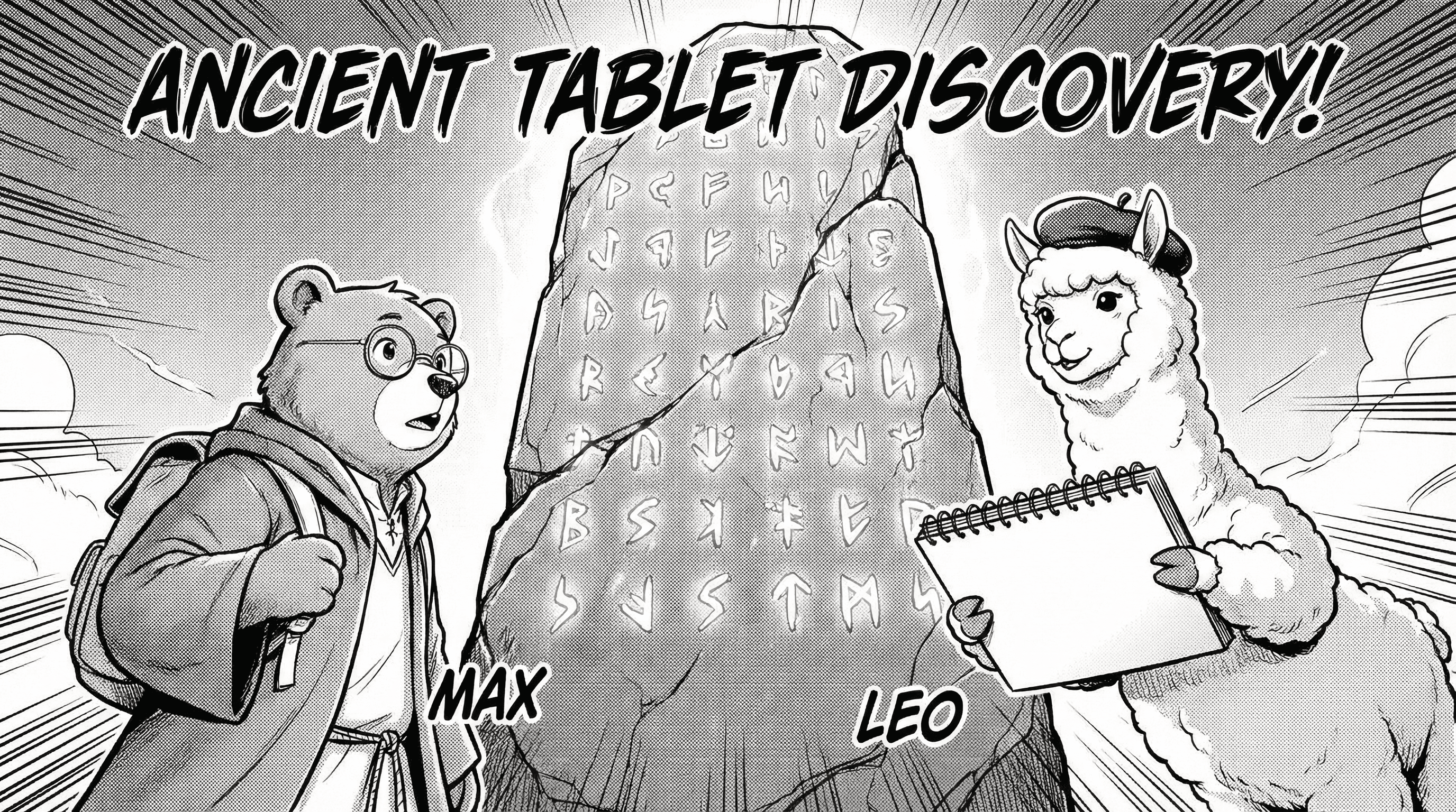 Manga IP Storyboard: Leo & Max Layout 101 (Japanese Manga · Black & White)