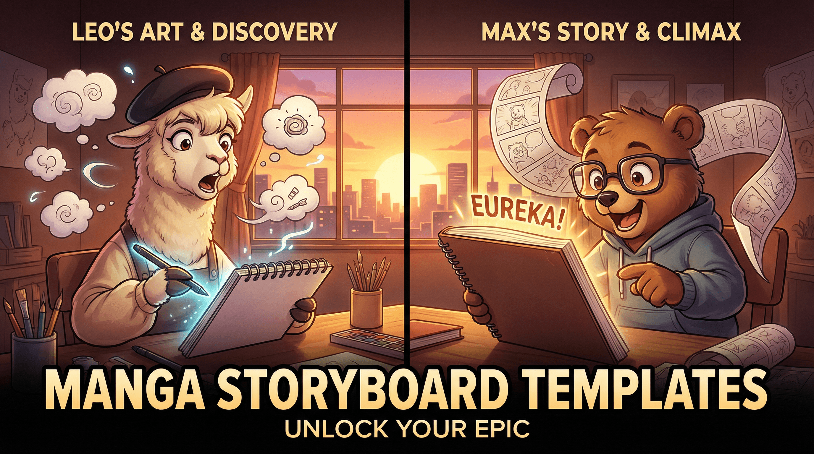 Manga IP Storyboard: Leo & Max Layout 106 (Japanese Manga · Full Color)