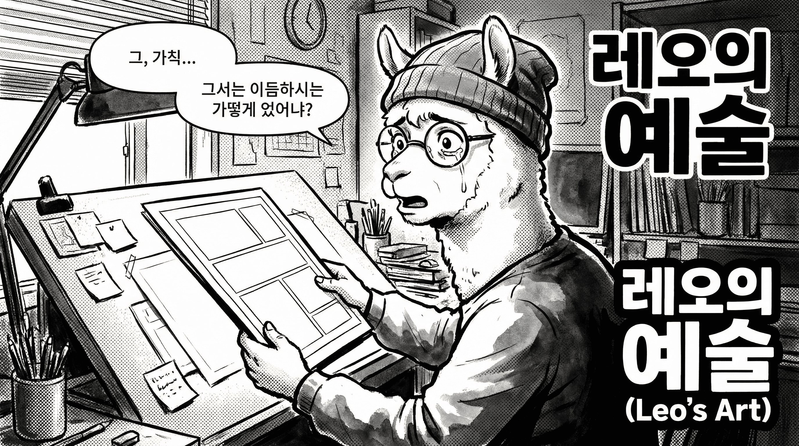 Manga IP Storyboard: Leo & Max Layout 119 (Korean Webtoon · Black & White)