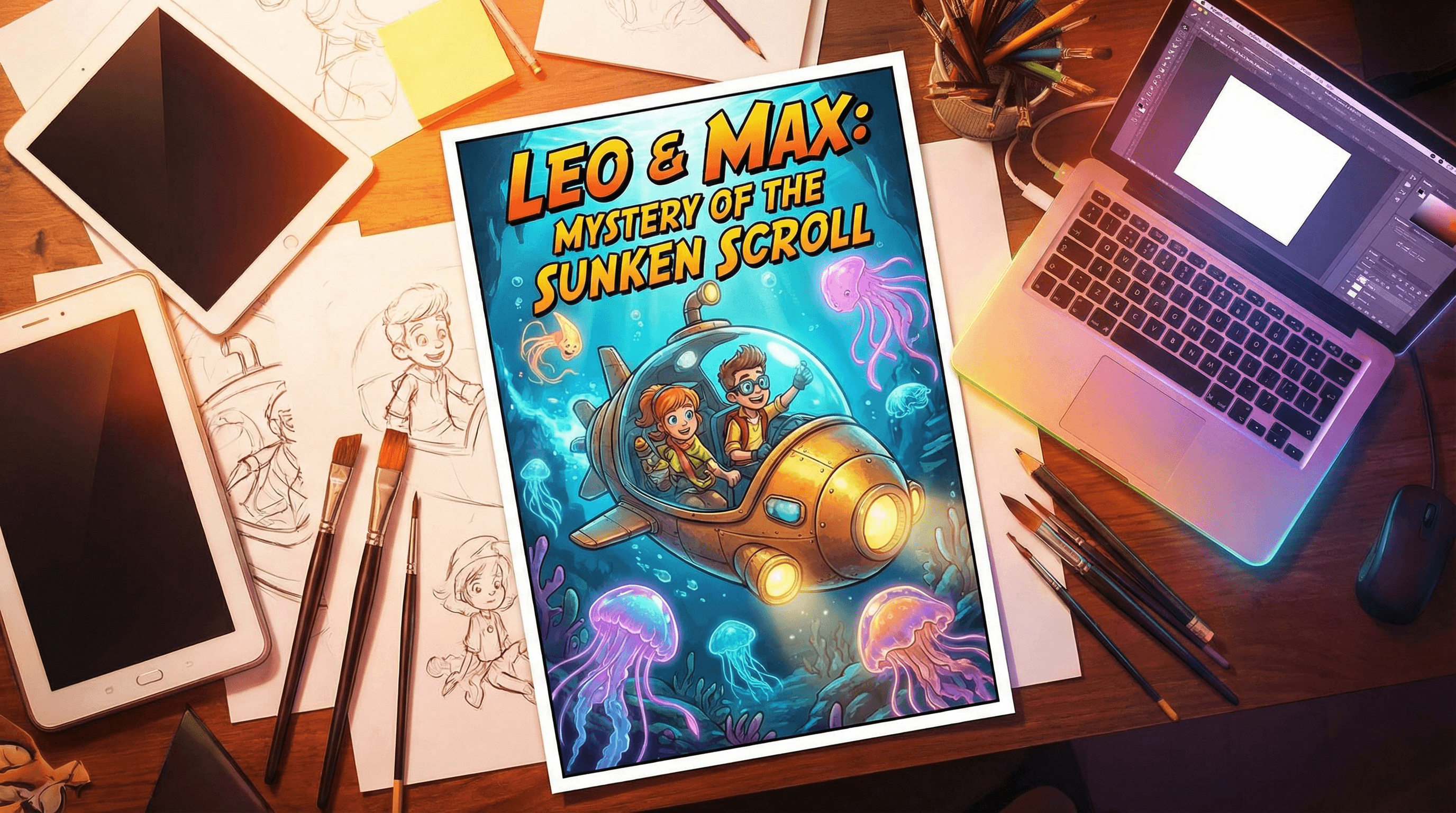 Manga IP Storyboard: Leo & Max Layout 129 (American Comic · Full Color)