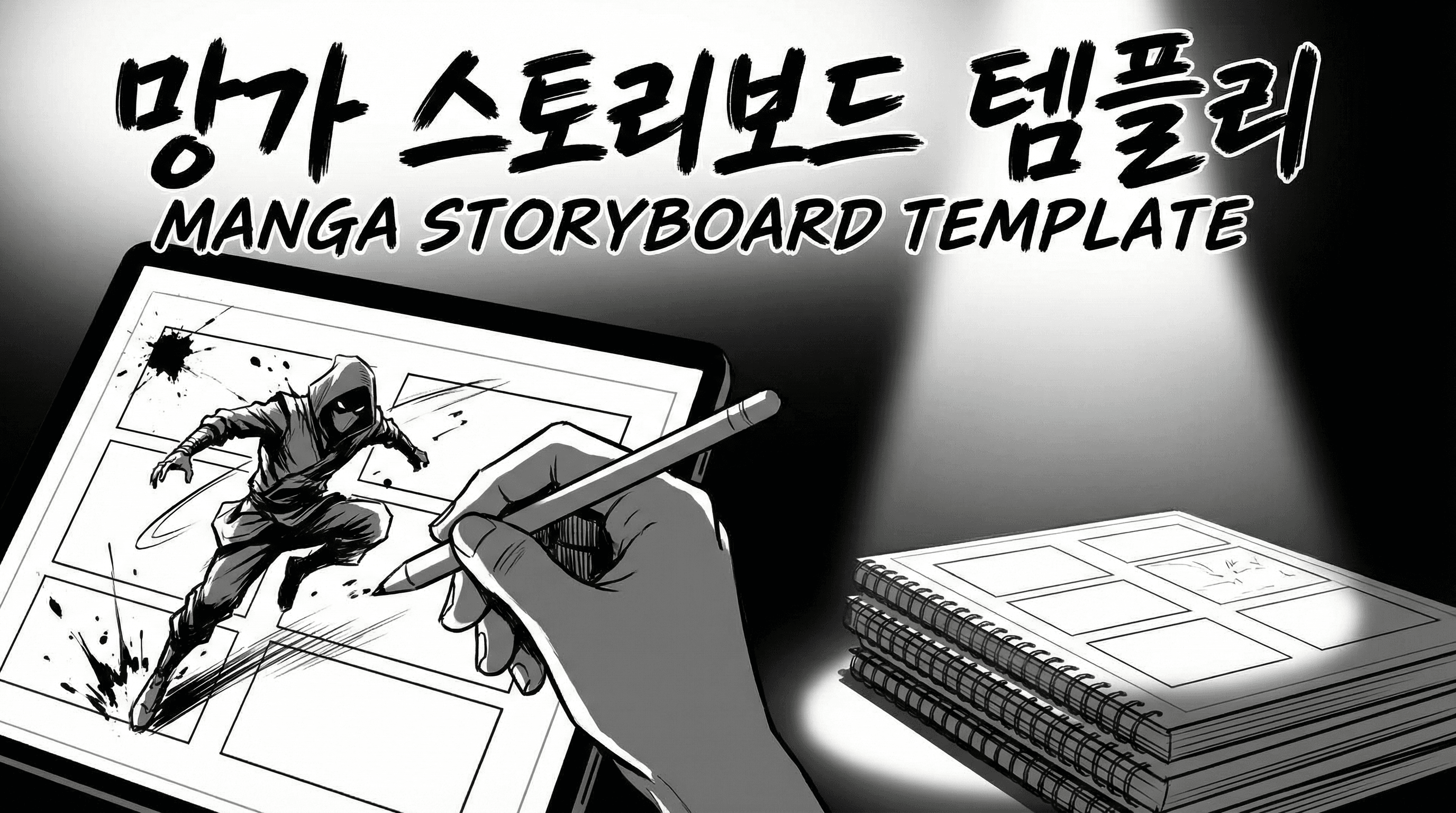 Manga IP Storyboard: Leo & Max Layout 130 (Korean Webtoon · Black & White)
