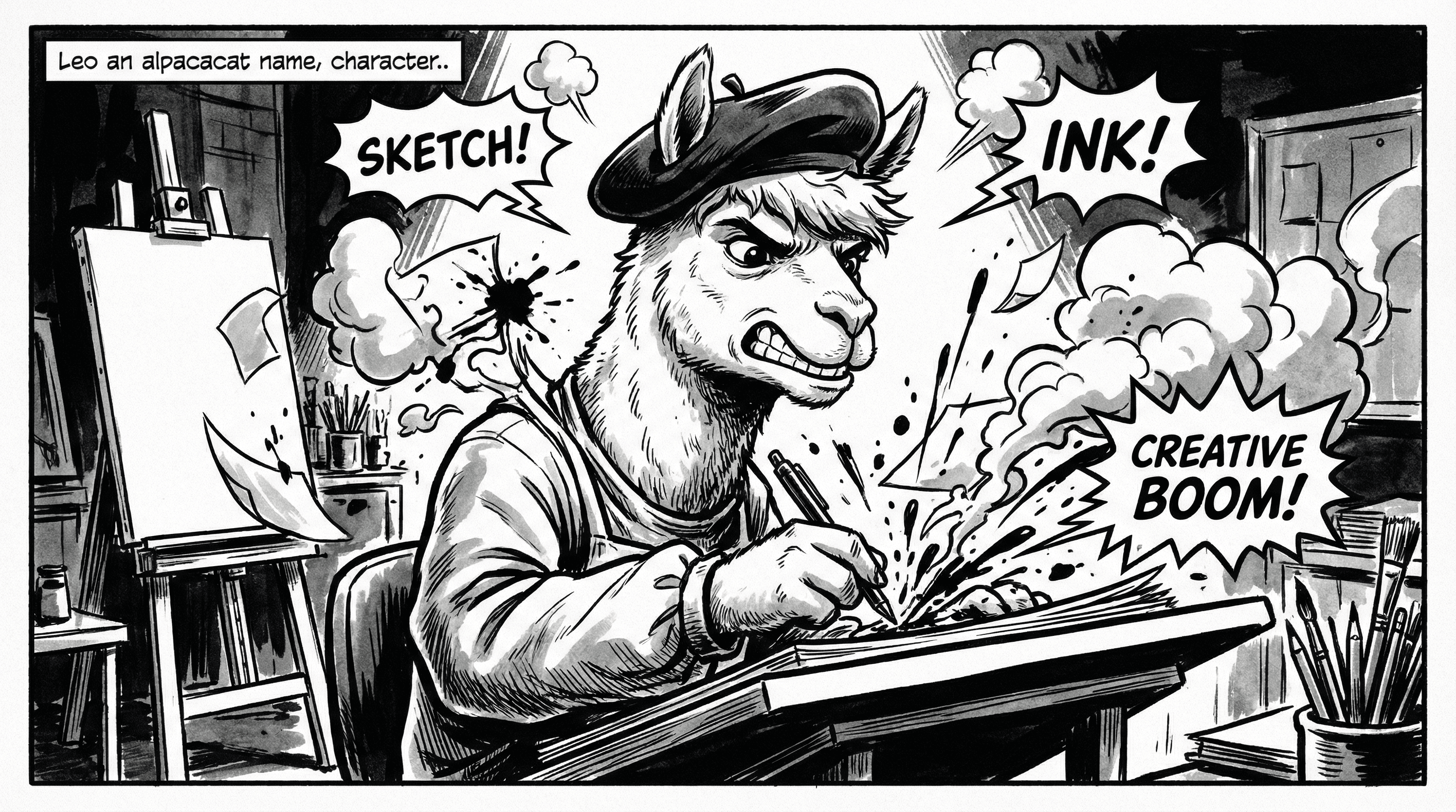 Manga IP Storyboard: Leo & Max Layout 14 (American Comic · Black & White)