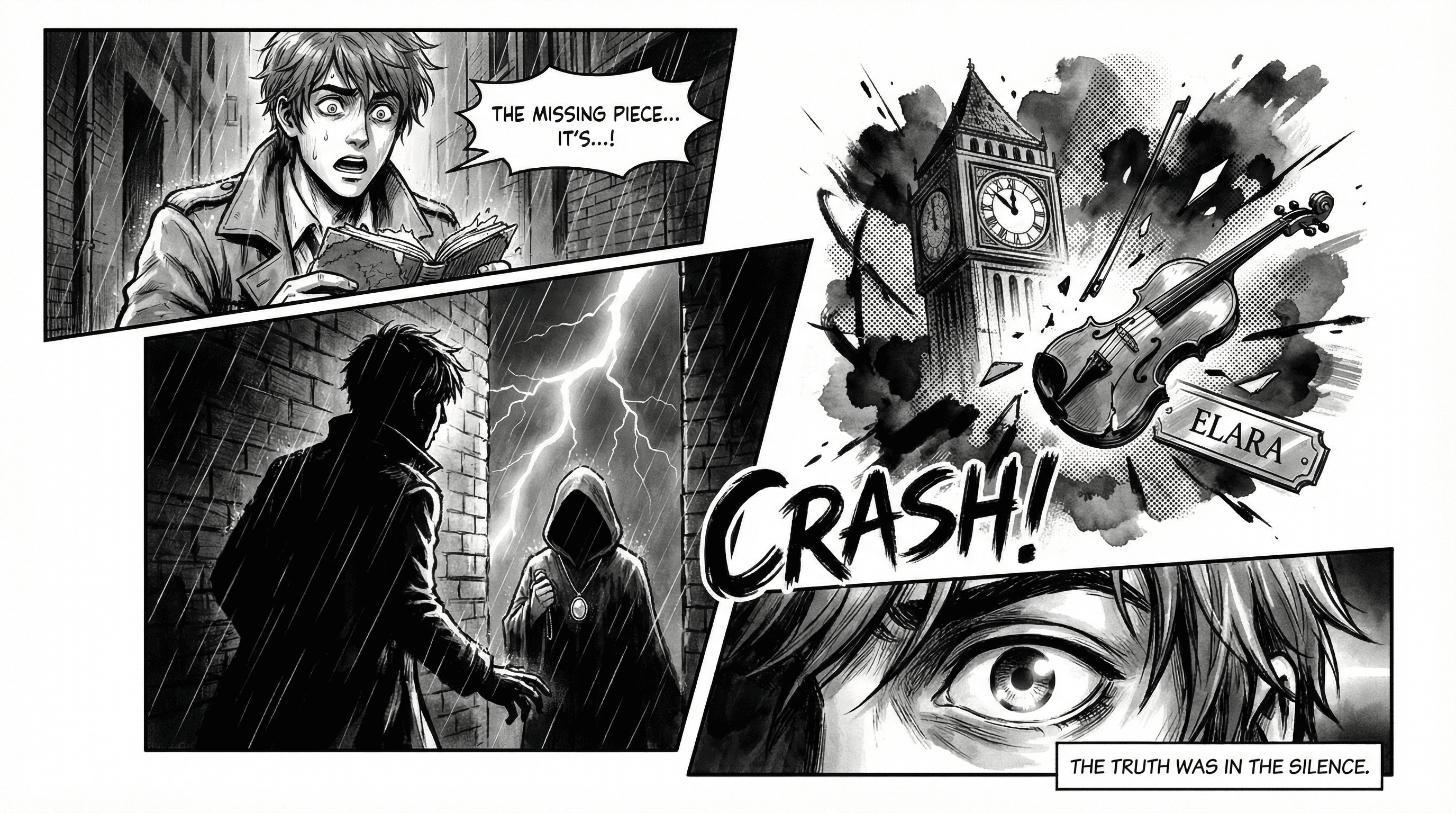 Manga IP Storyboard: Leo & Max Layout 142 (Korean Webtoon · Black & White)