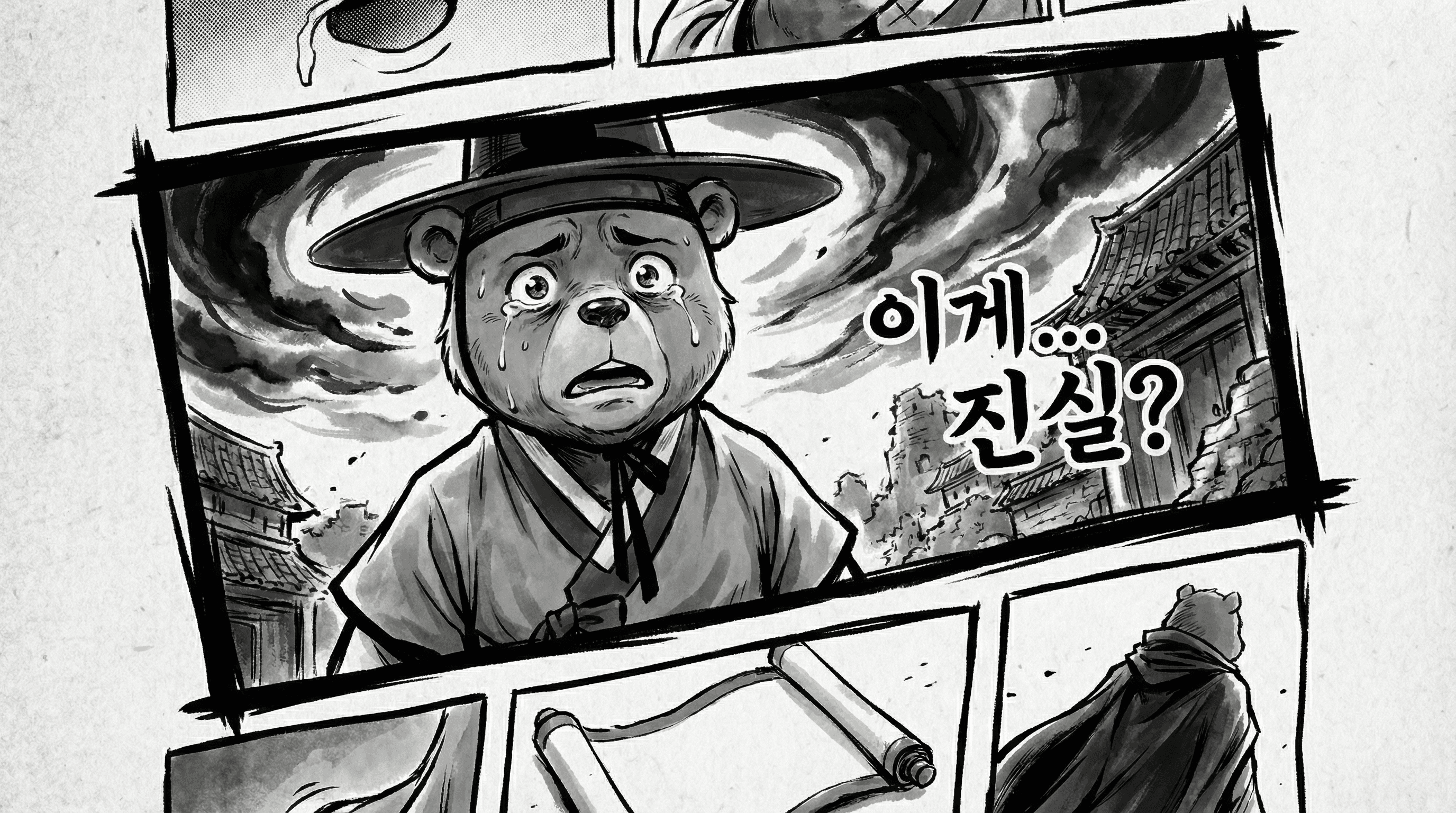 Manga IP Storyboard: Leo & Max Layout 188 (Korean Webtoon · Black & White)