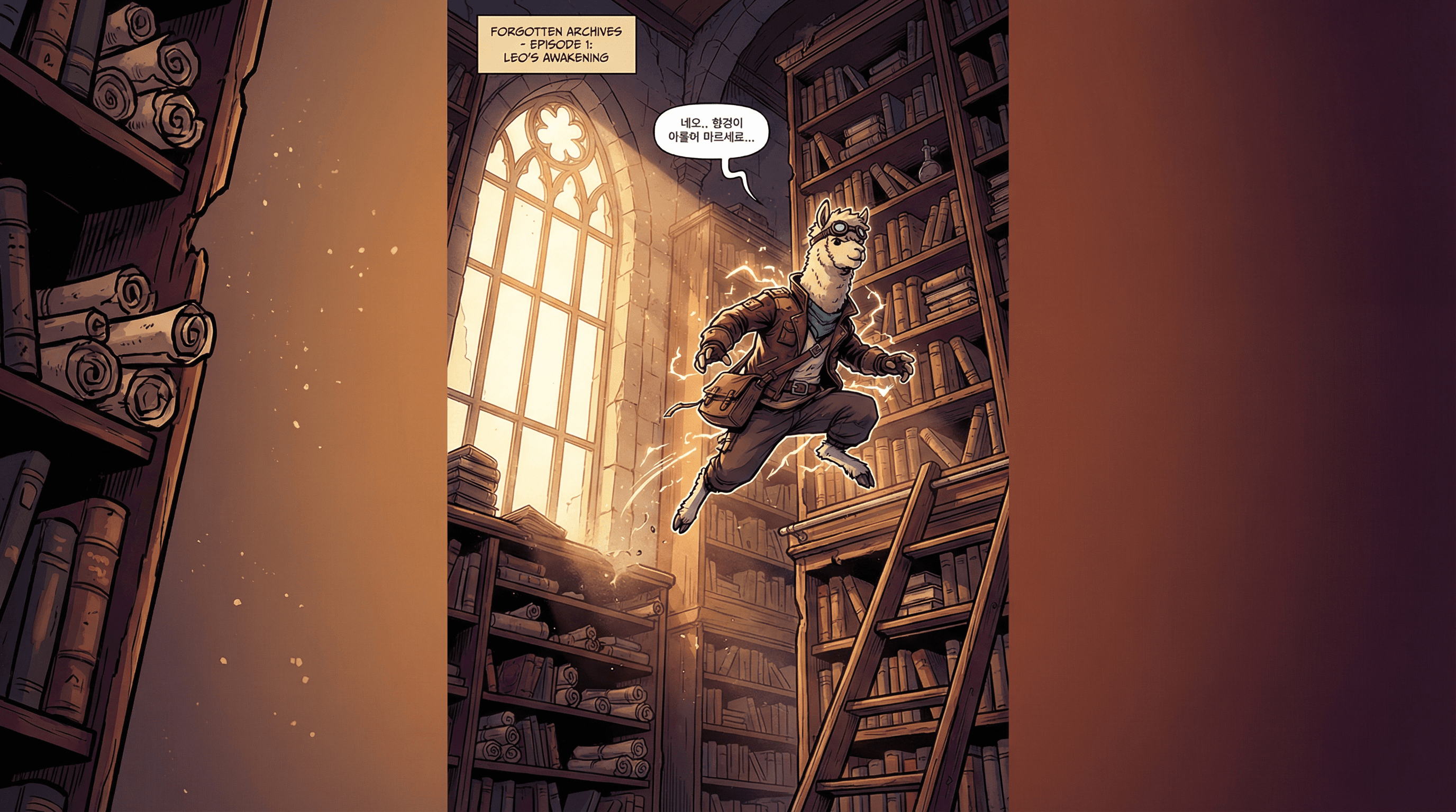 Manga IP Storyboard: Leo & Max Layout 189 (Korean Webtoon · Full Color)