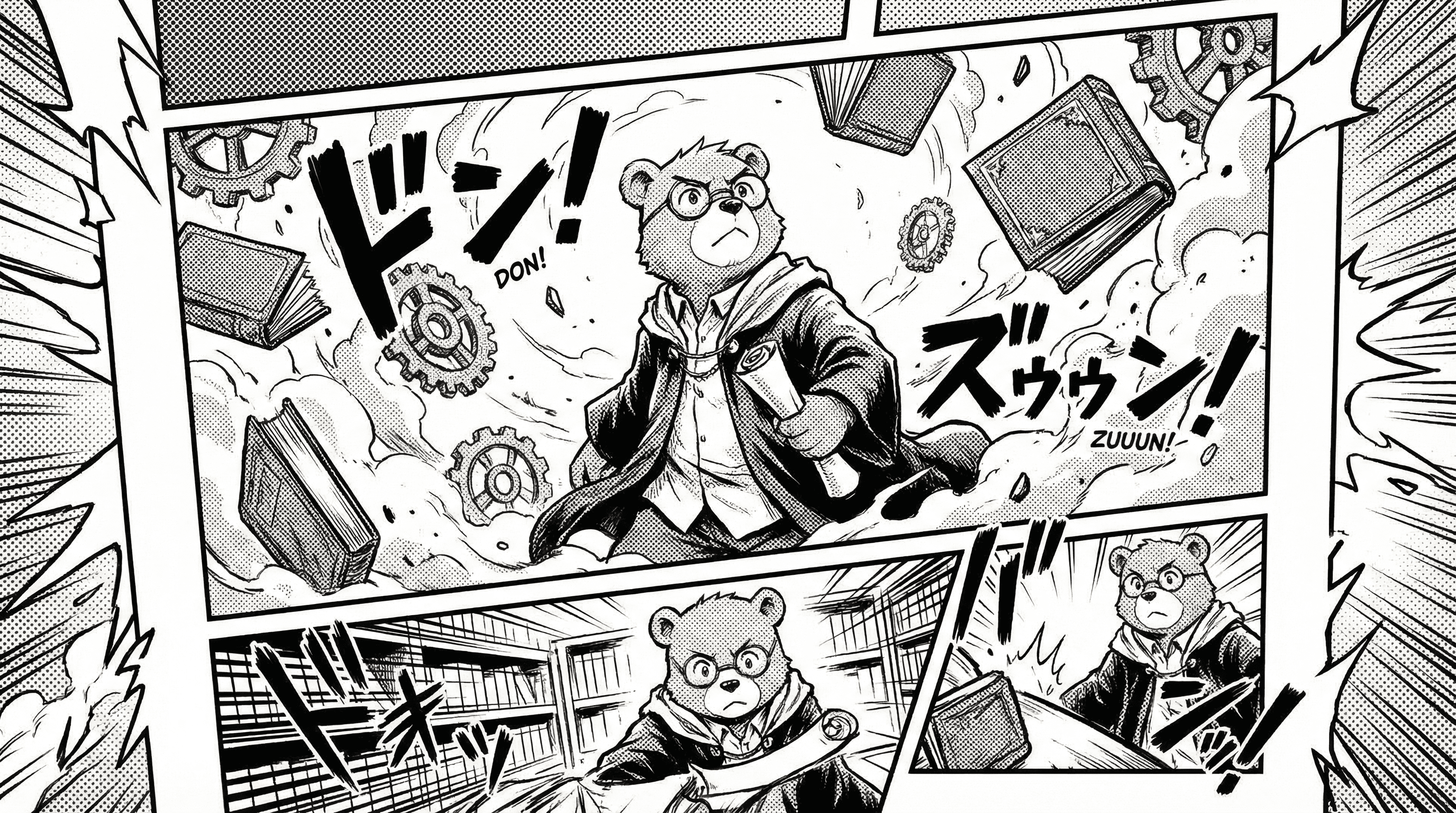 Manga IP Storyboard: Leo & Max Layout 19 (Japanese Manga · Black & White)