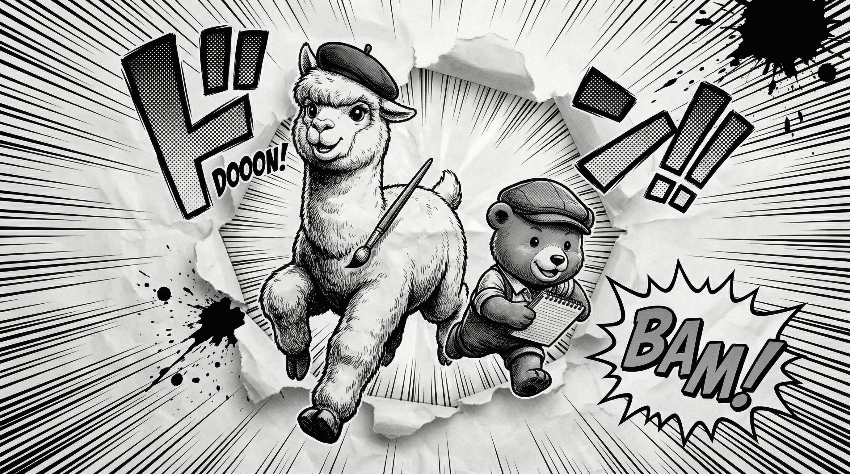 Manga IP Storyboard: Leo & Max Layout 195 (Japanese Manga · Black & White)