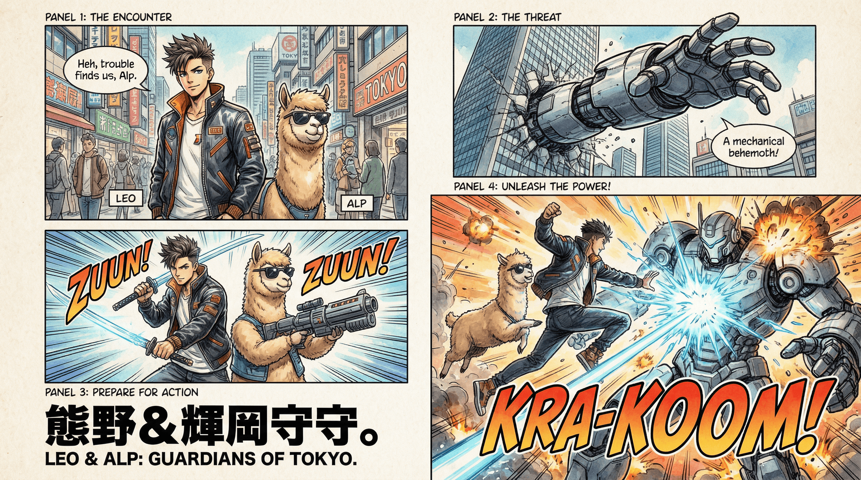 Manga IP Storyboard: Leo & Max Layout 199 (Japanese Manga · Full Color)