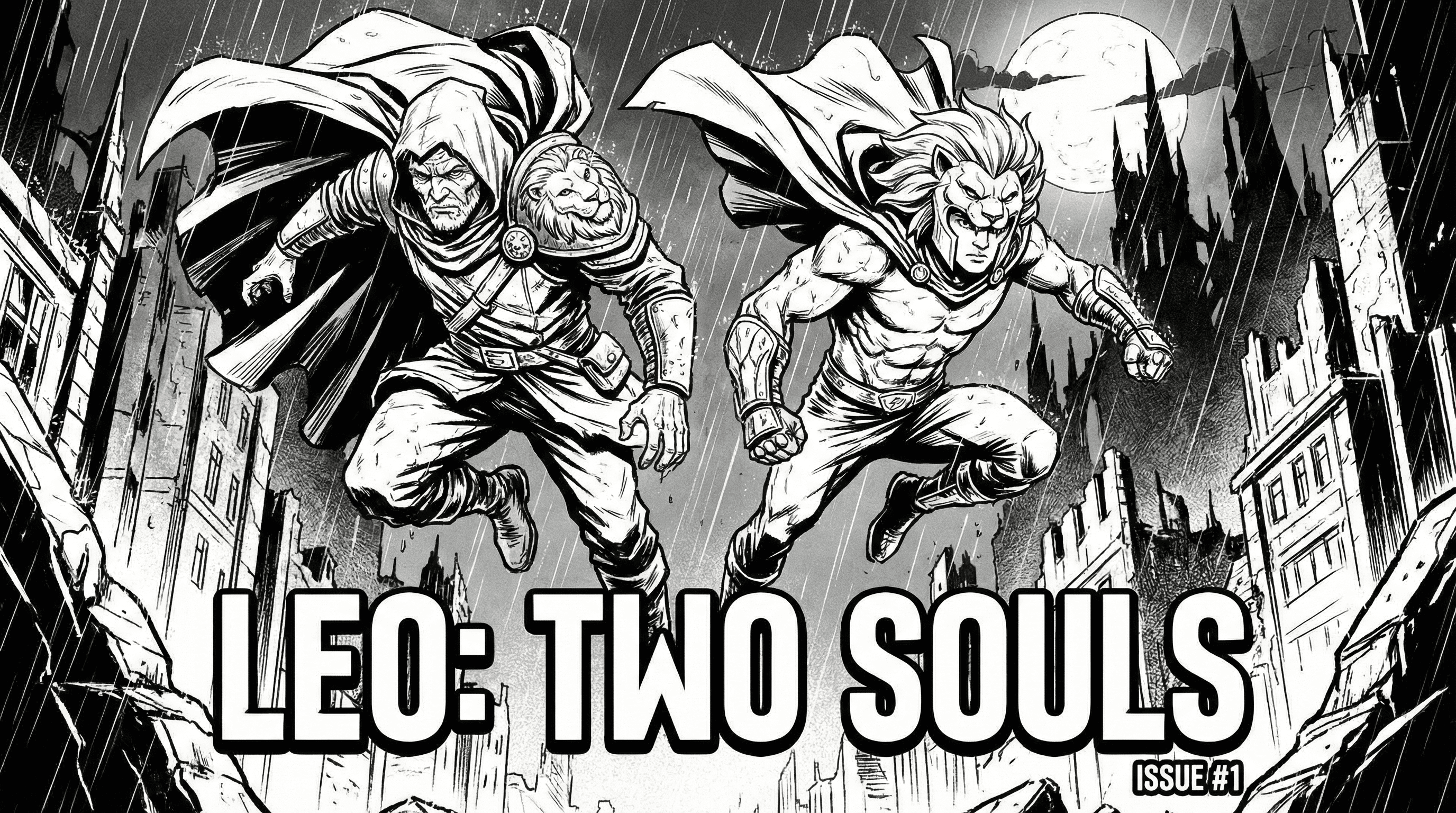 Manga IP Storyboard: Leo & Max Layout 21 (American Comic · Black & White)