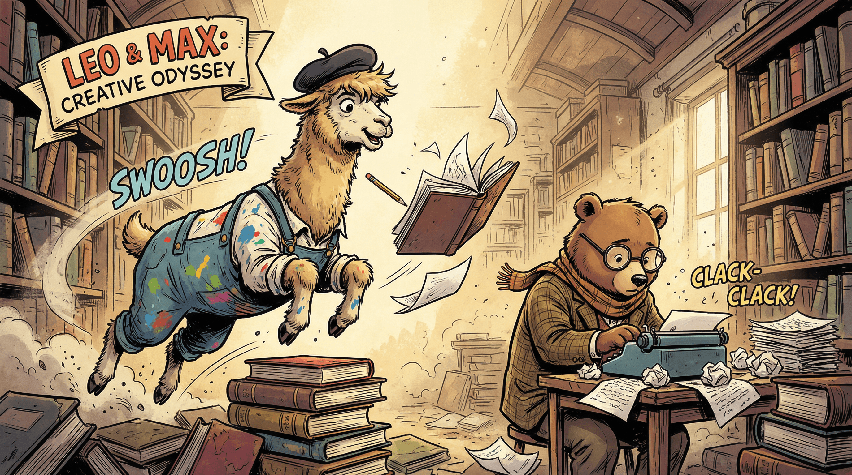 Manga IP Storyboard: Leo & Max Layout 215 (American Comic · Full Color)