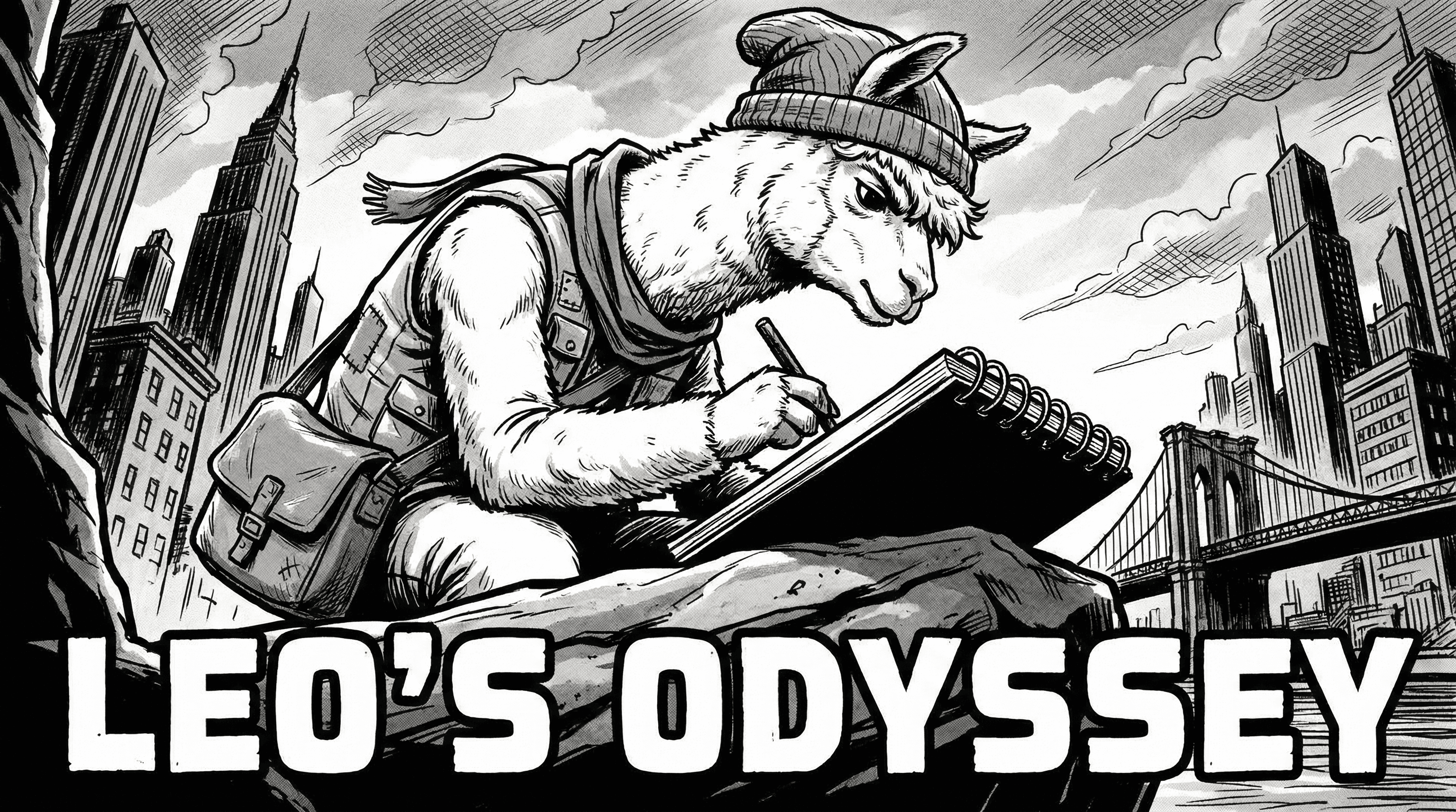 Manga IP Storyboard: Leo & Max Layout 225 (American Comic · Black & White)