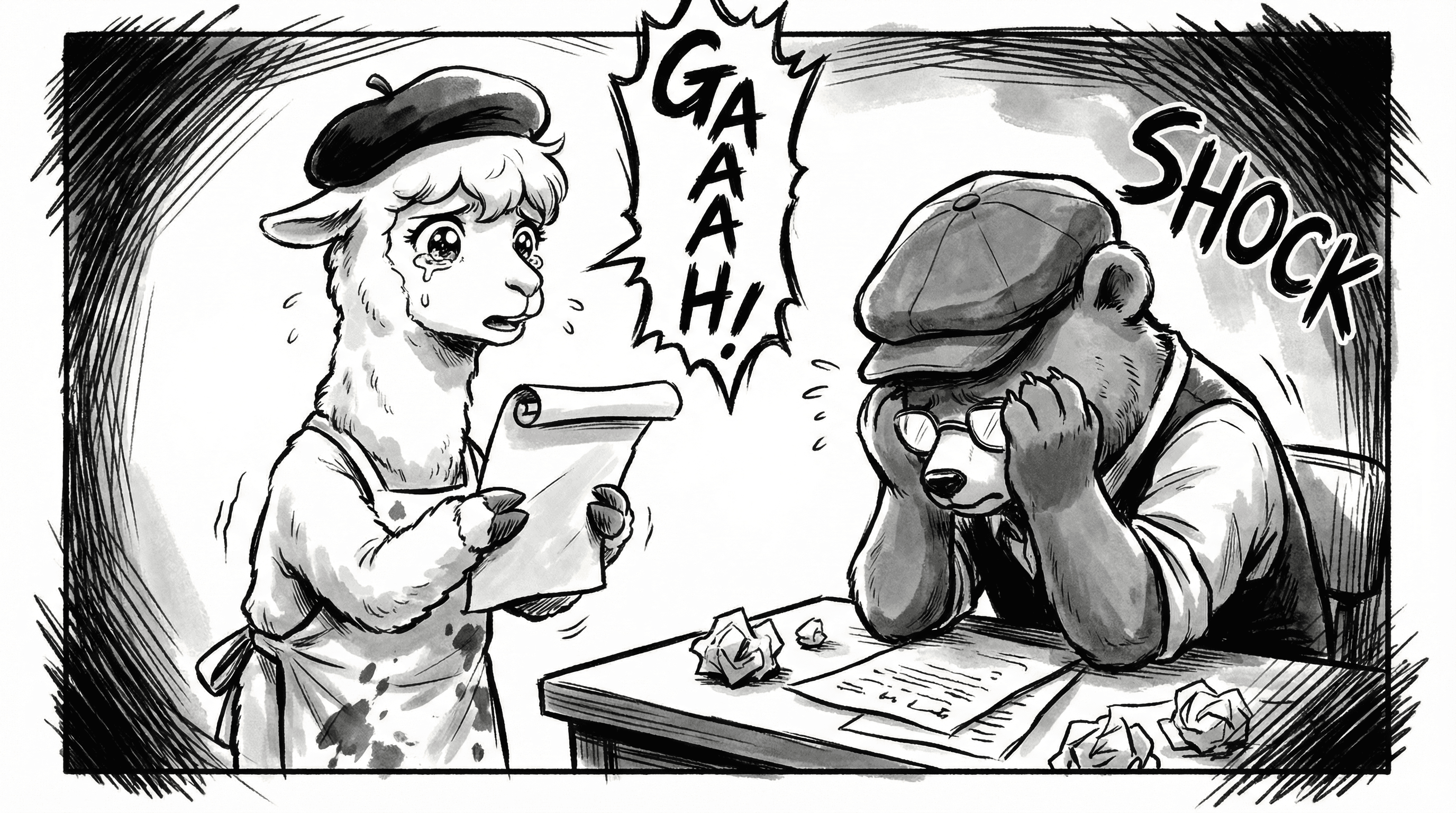 Manga IP Storyboard: Leo & Max Layout 227 (Japanese Manga · Black & White)