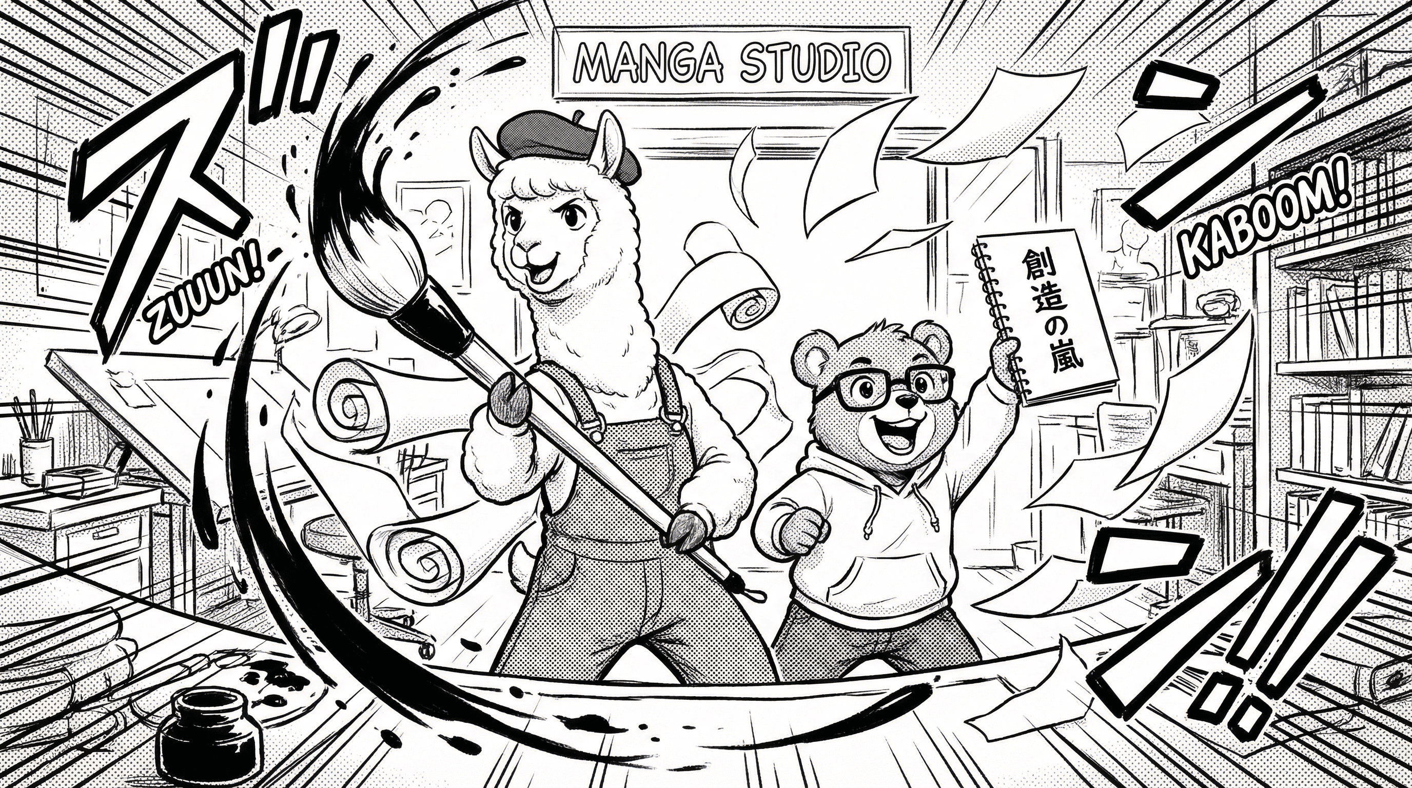 Manga IP Storyboard: Leo & Max Layout 232 (Japanese Manga · Black & White)