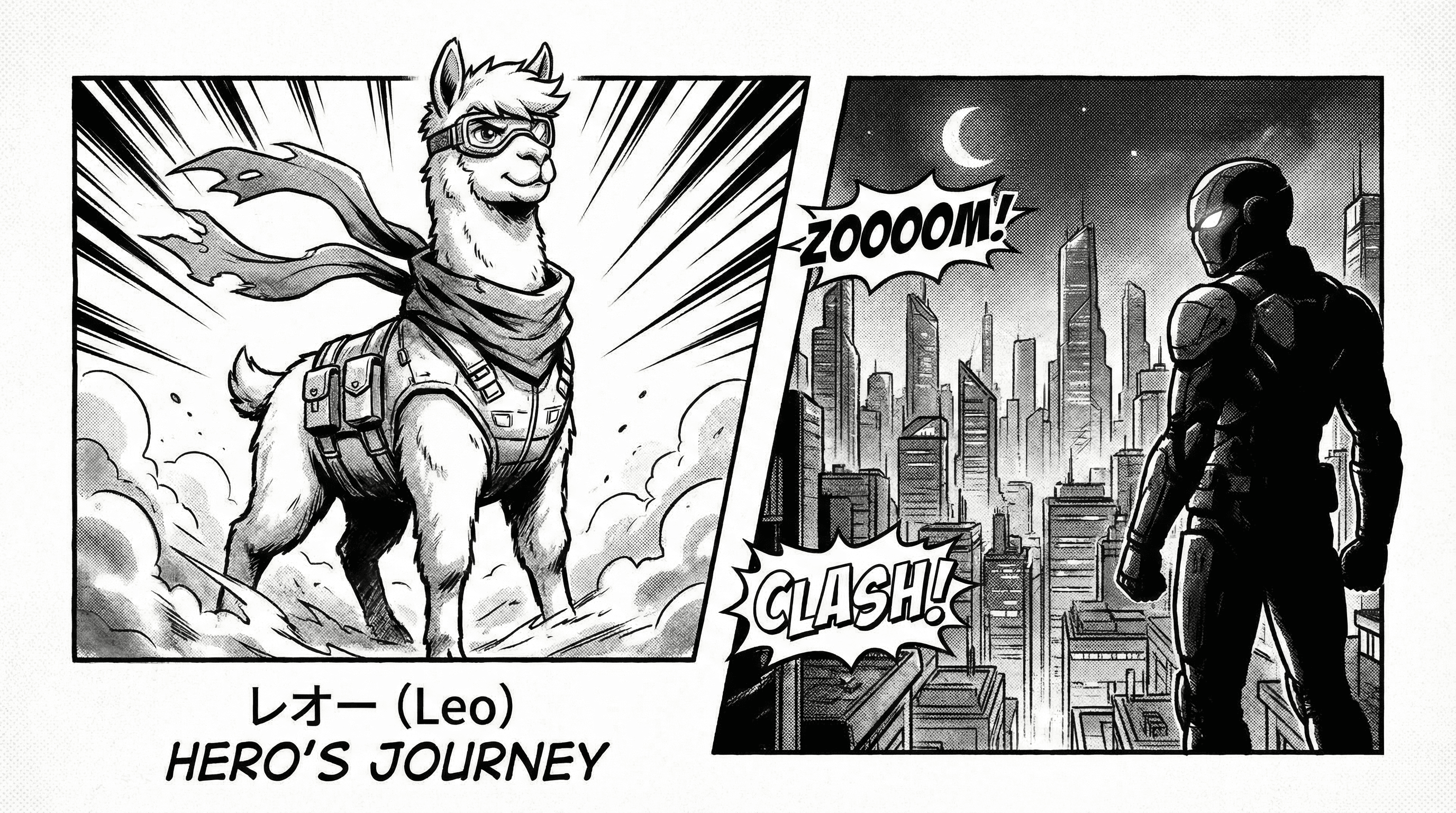 Manga IP Storyboard: Leo & Max Layout 237 (Japanese Manga · Black & White)