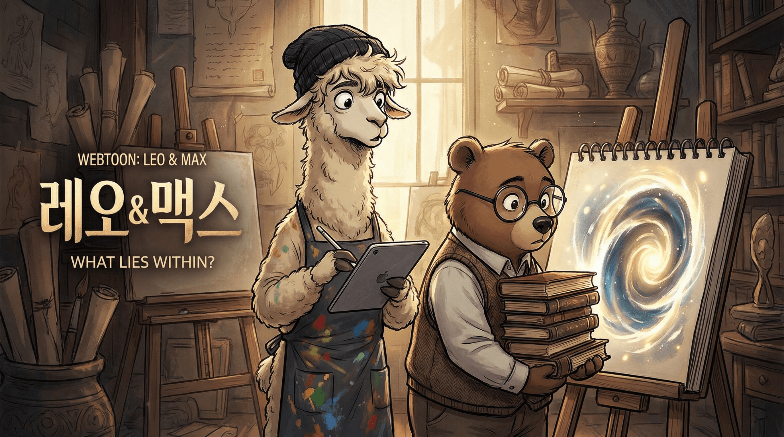 Manga IP Storyboard: Leo & Max Layout 244 (Korean Webtoon · Full Color)