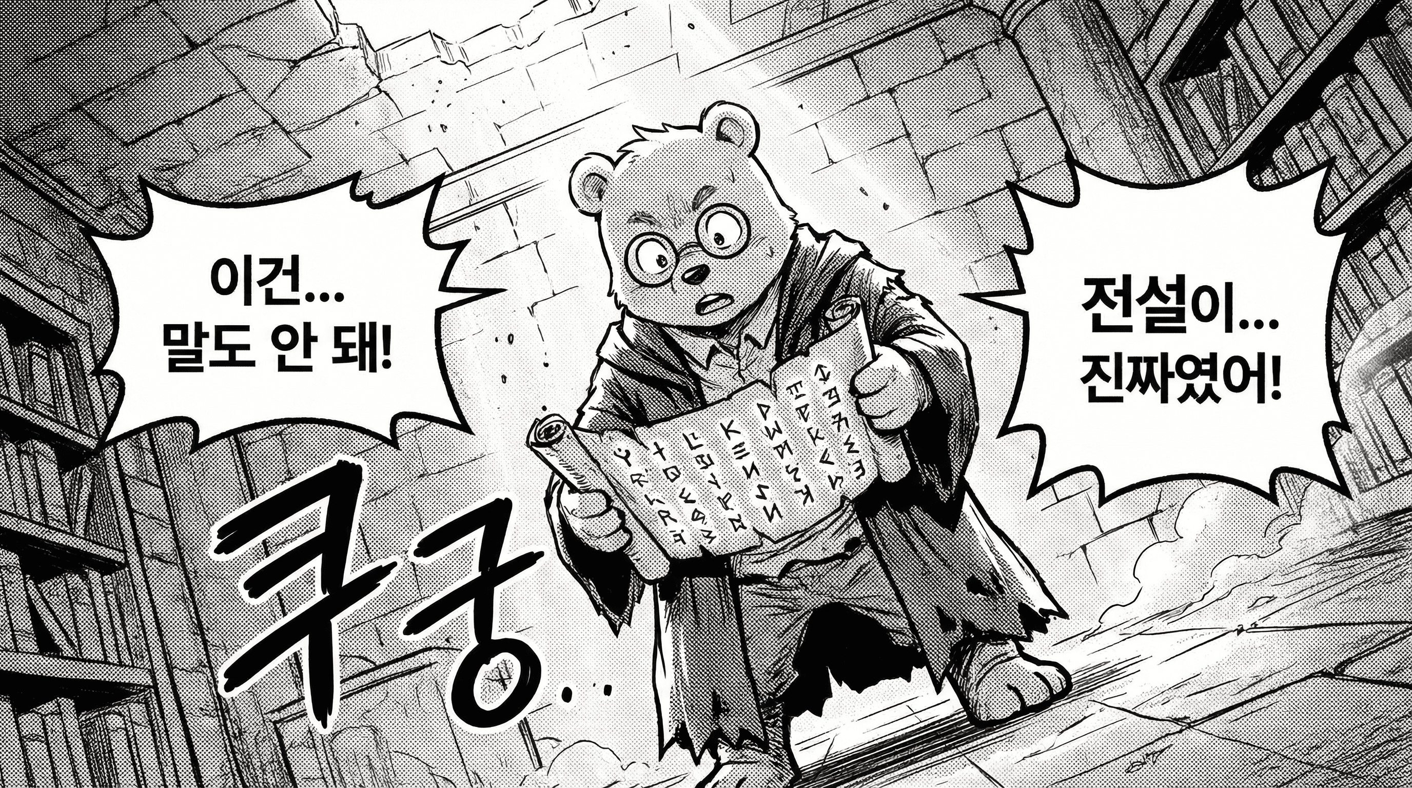 Manga IP Storyboard: Leo & Max Layout 246 (Korean Webtoon · Black & White)