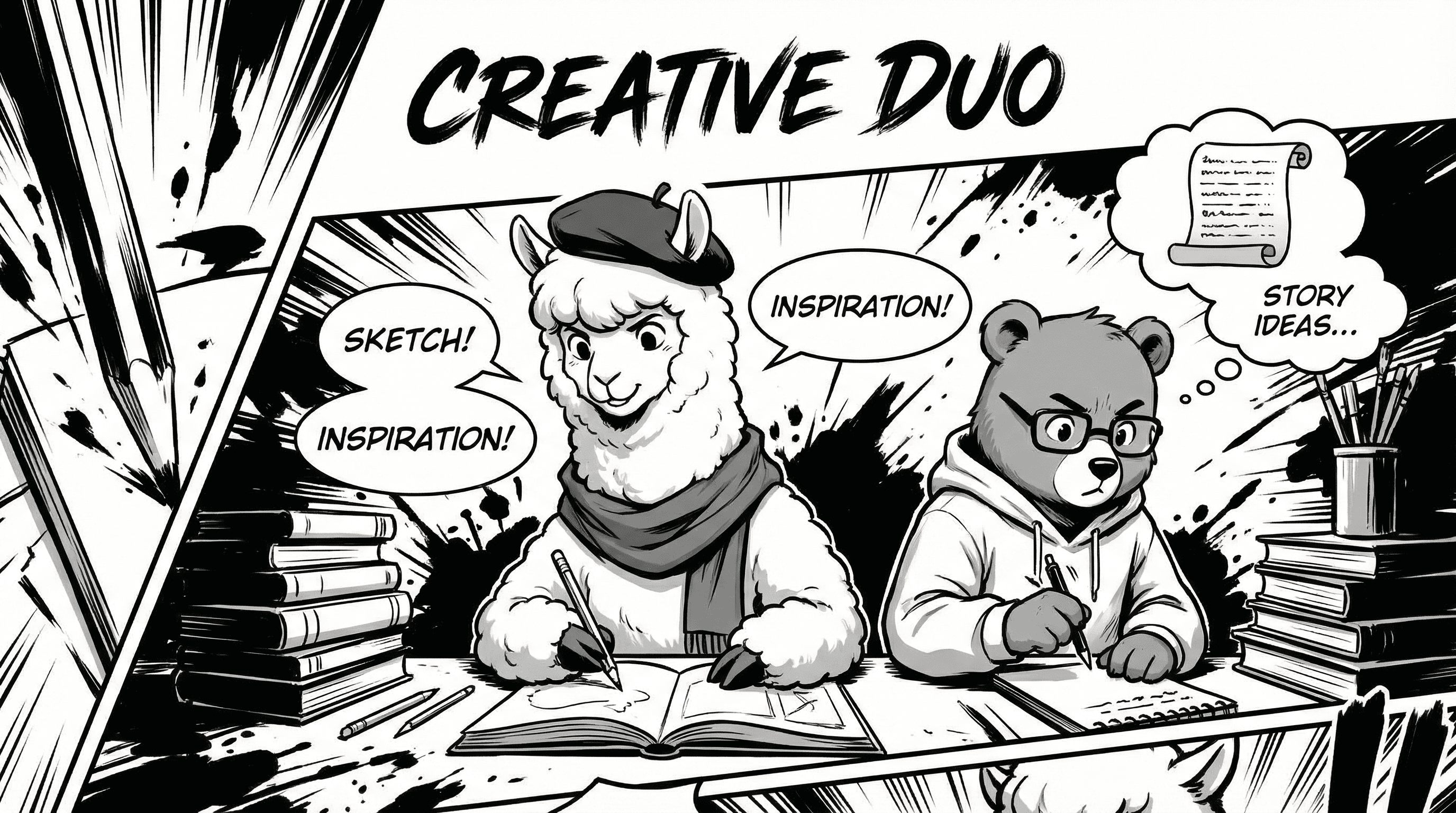 Manga IP Storyboard: Leo & Max Layout 250 (Korean Webtoon · Black & White)