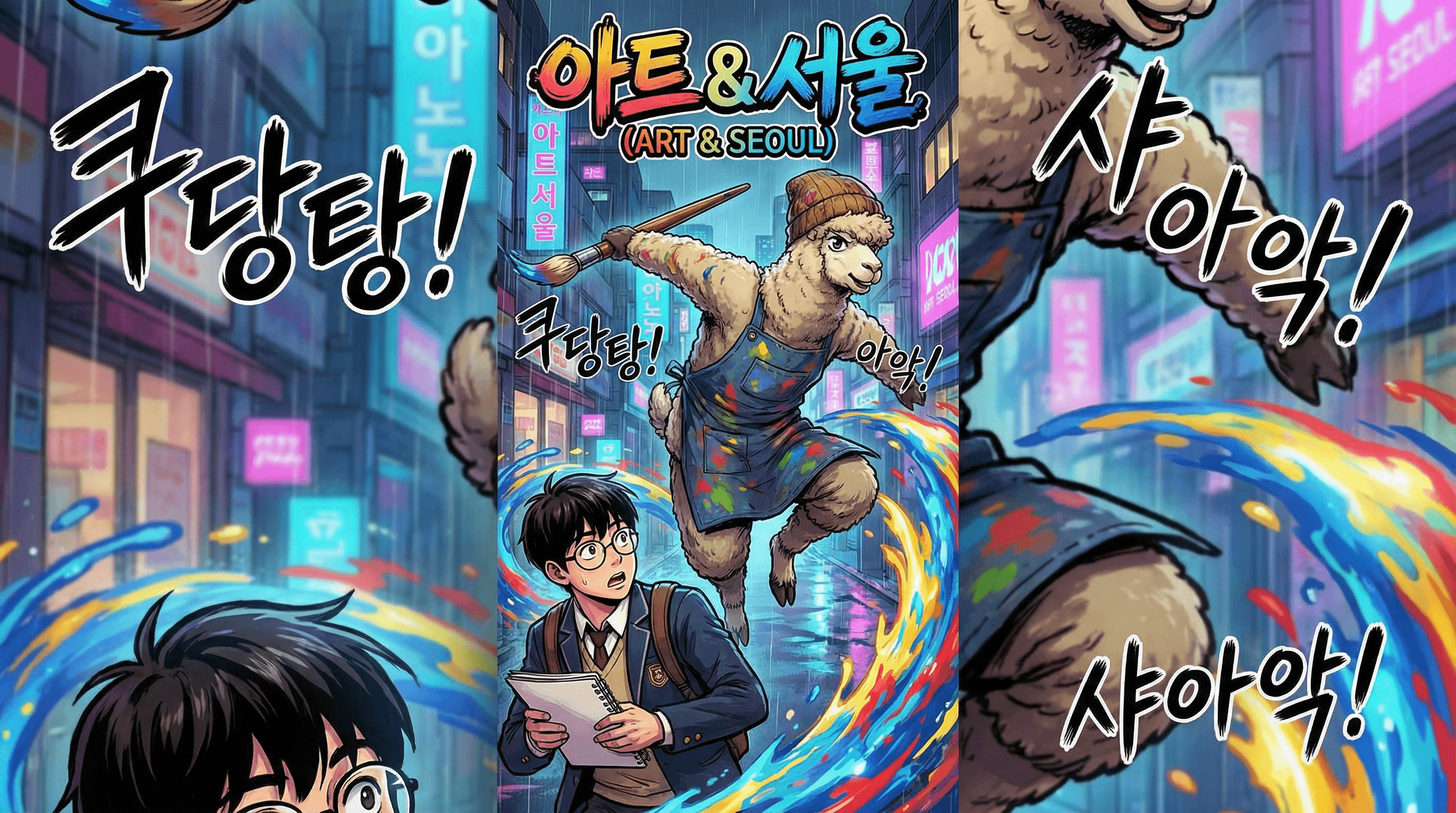Manga IP Storyboard: Leo & Max Layout 256 (Korean Webtoon · Full Color)