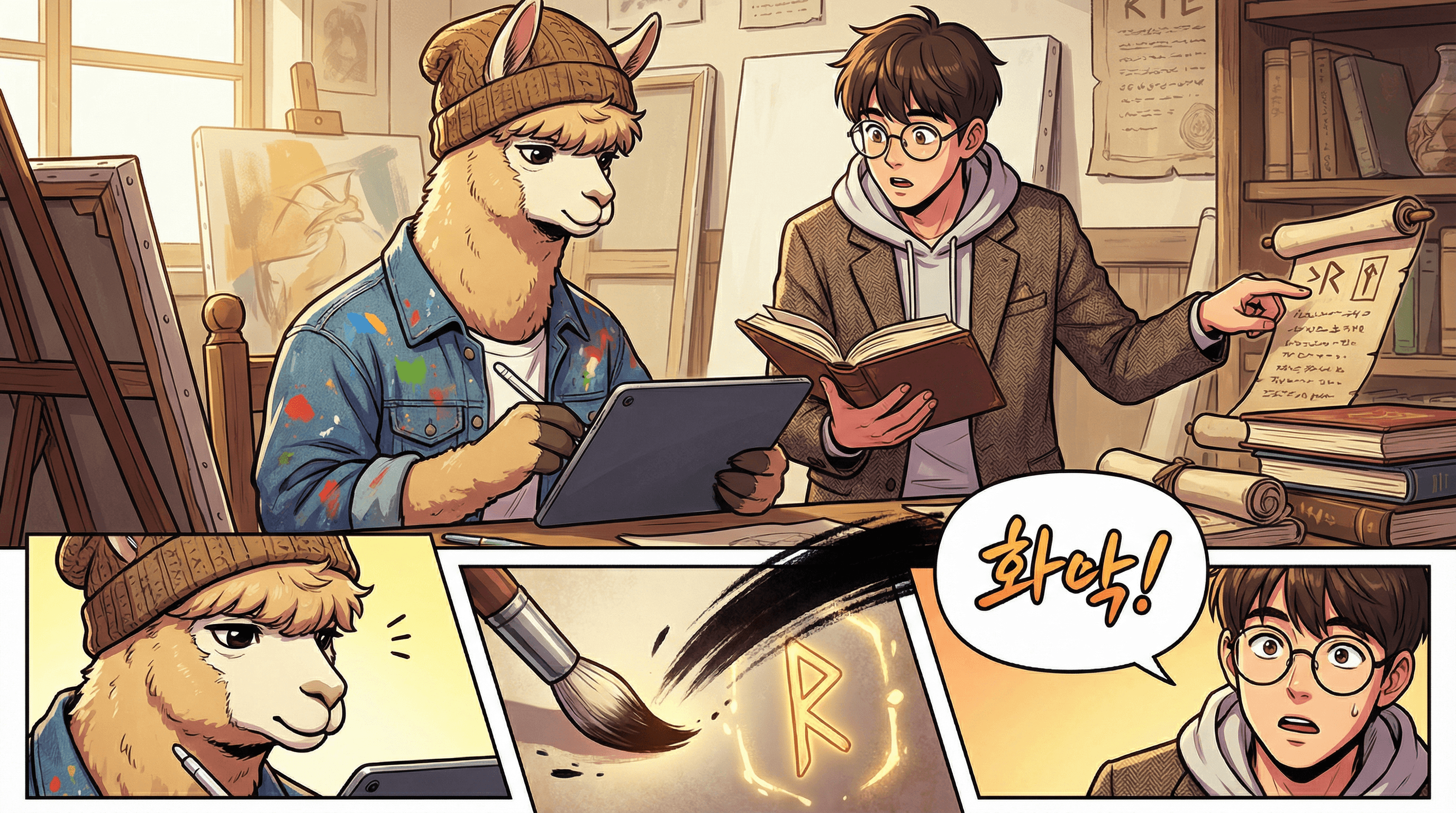 Manga IP Storyboard: Leo & Max Layout 262 (Korean Webtoon · Full Color)