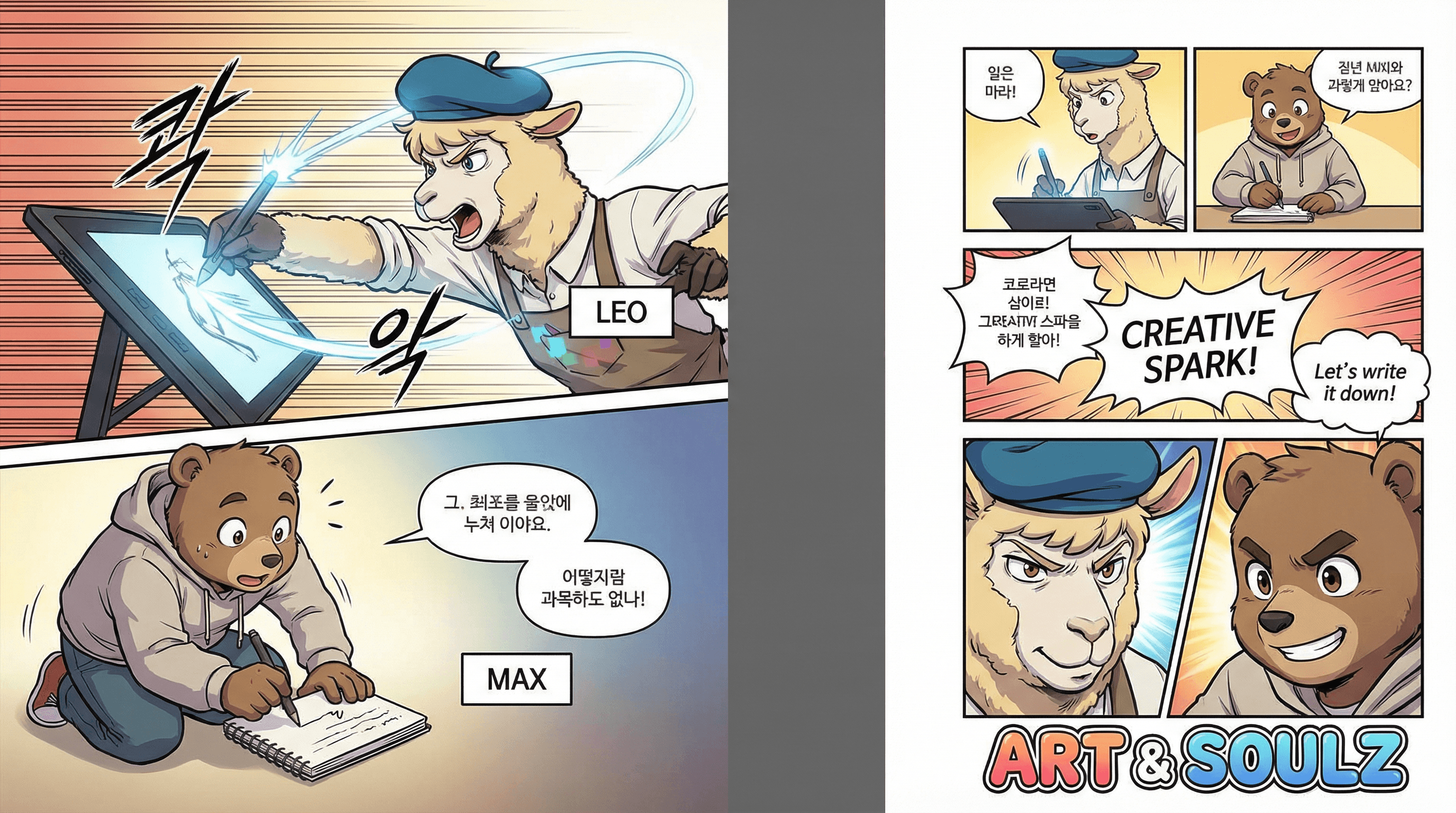 Manga IP Storyboard: Leo & Max Layout 272 (Korean Webtoon · Full Color)