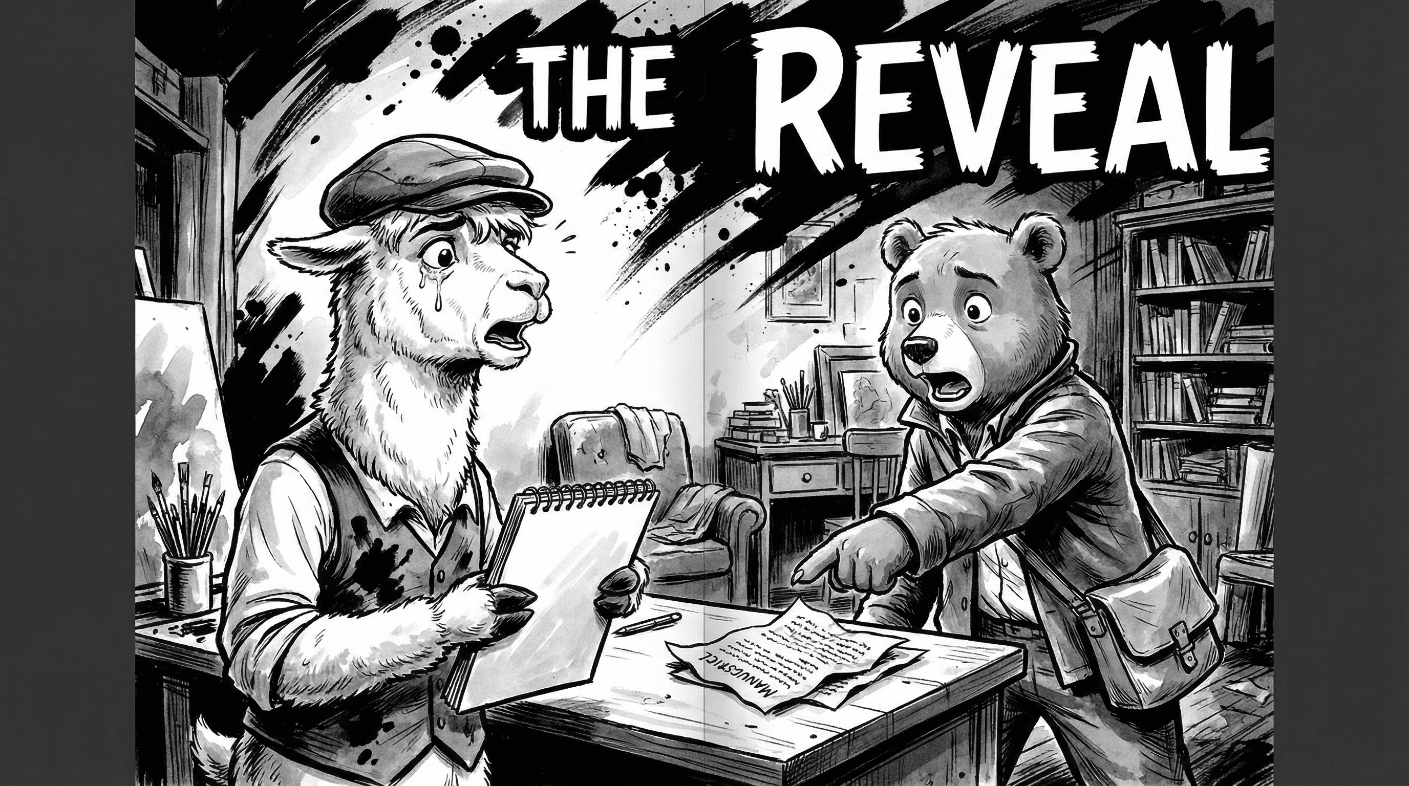 Manga IP Storyboard: Leo & Max Layout 275 (American Comic · Black & White)