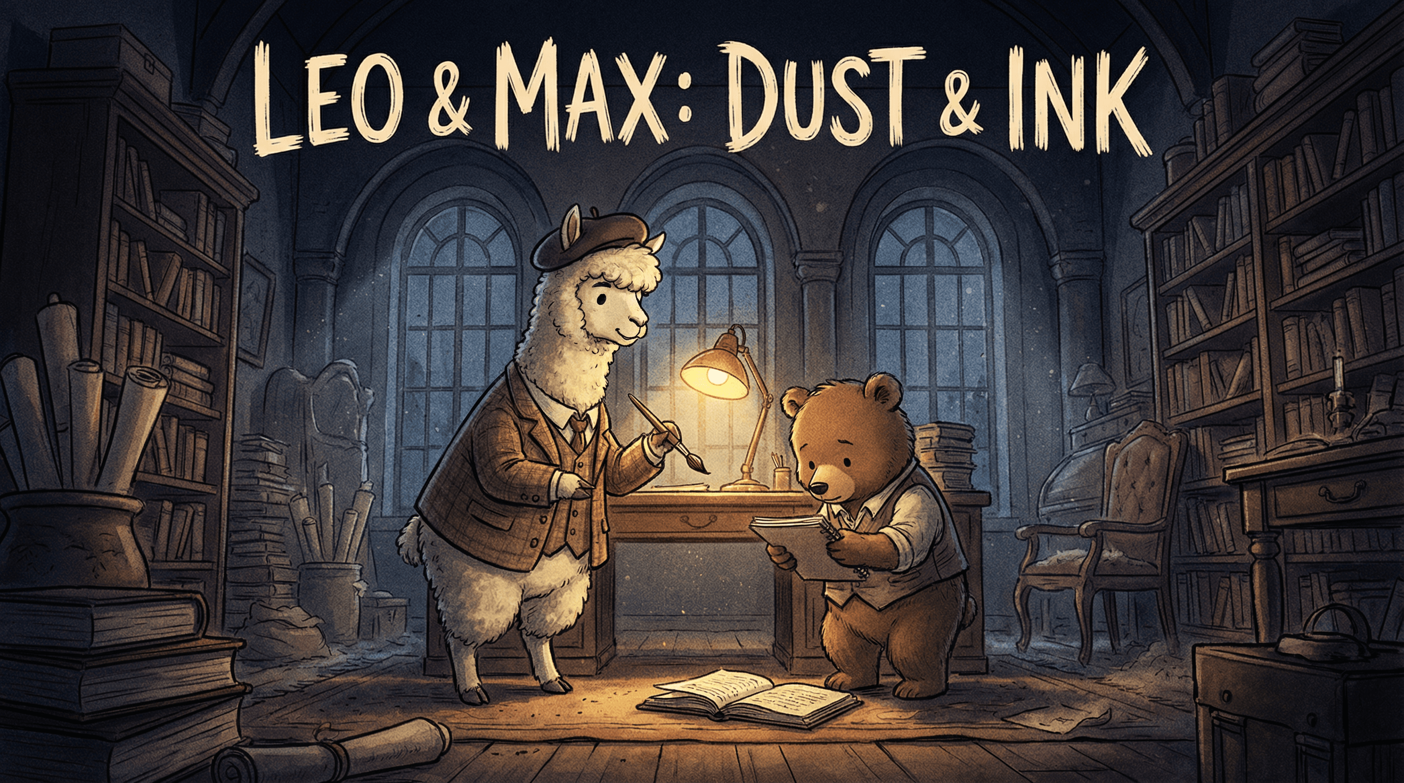 Manga IP Storyboard: Leo & Max Layout 277 (American Comic · Black & White)