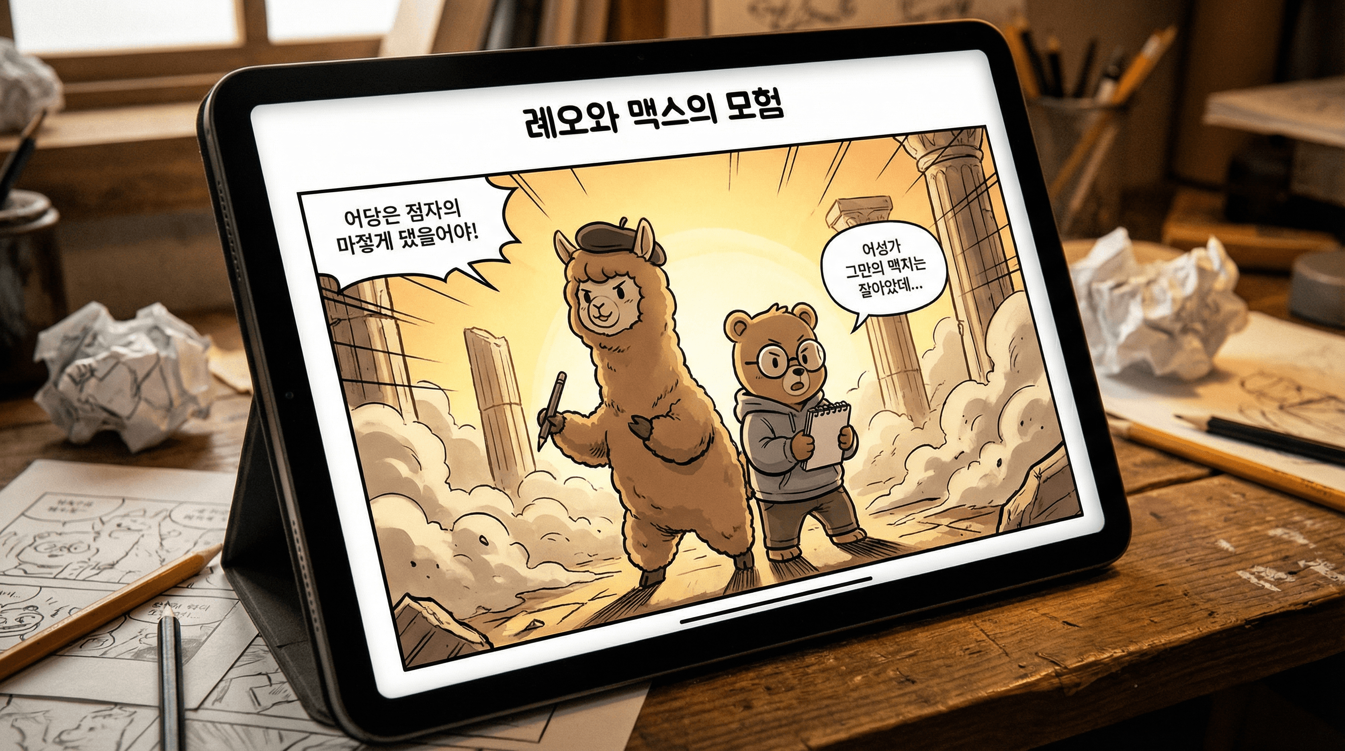 Manga IP Storyboard: Leo & Max Layout 282 (Korean Webtoon · Full Color)