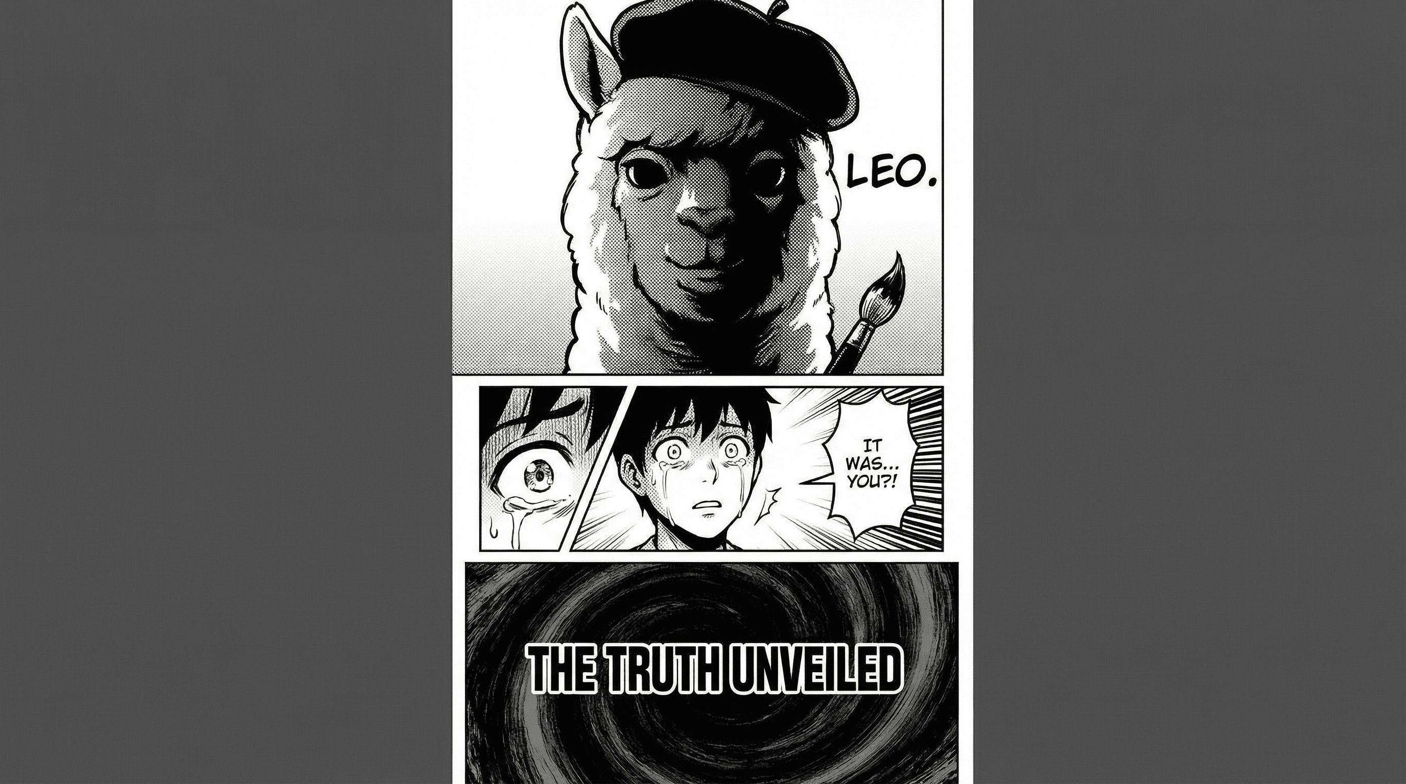 Manga IP Storyboard: Leo & Max Layout 283 (Korean Webtoon · Black & White)