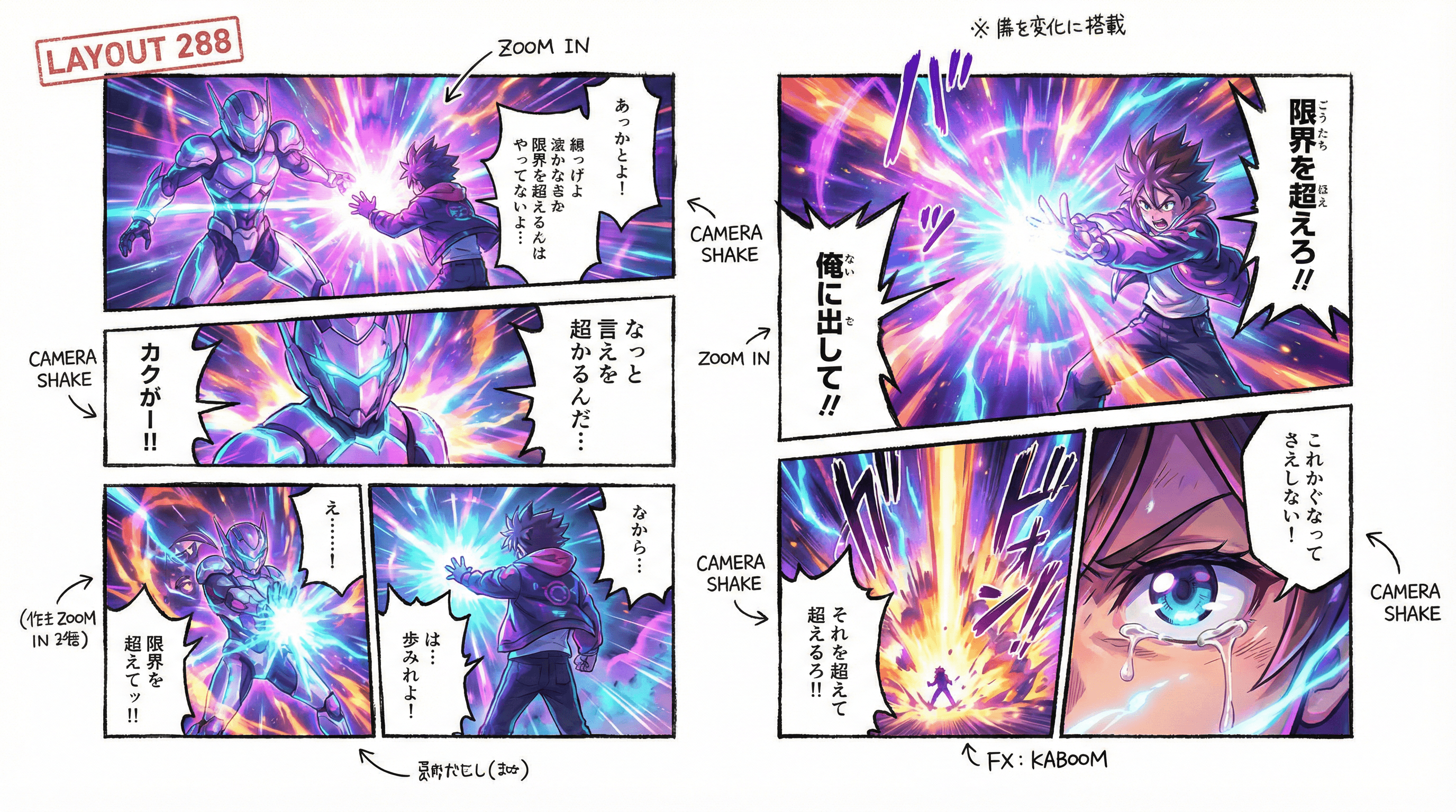 Manga IP Storyboard: Leo & Max Layout 288 (Japanese Manga · Full Color)