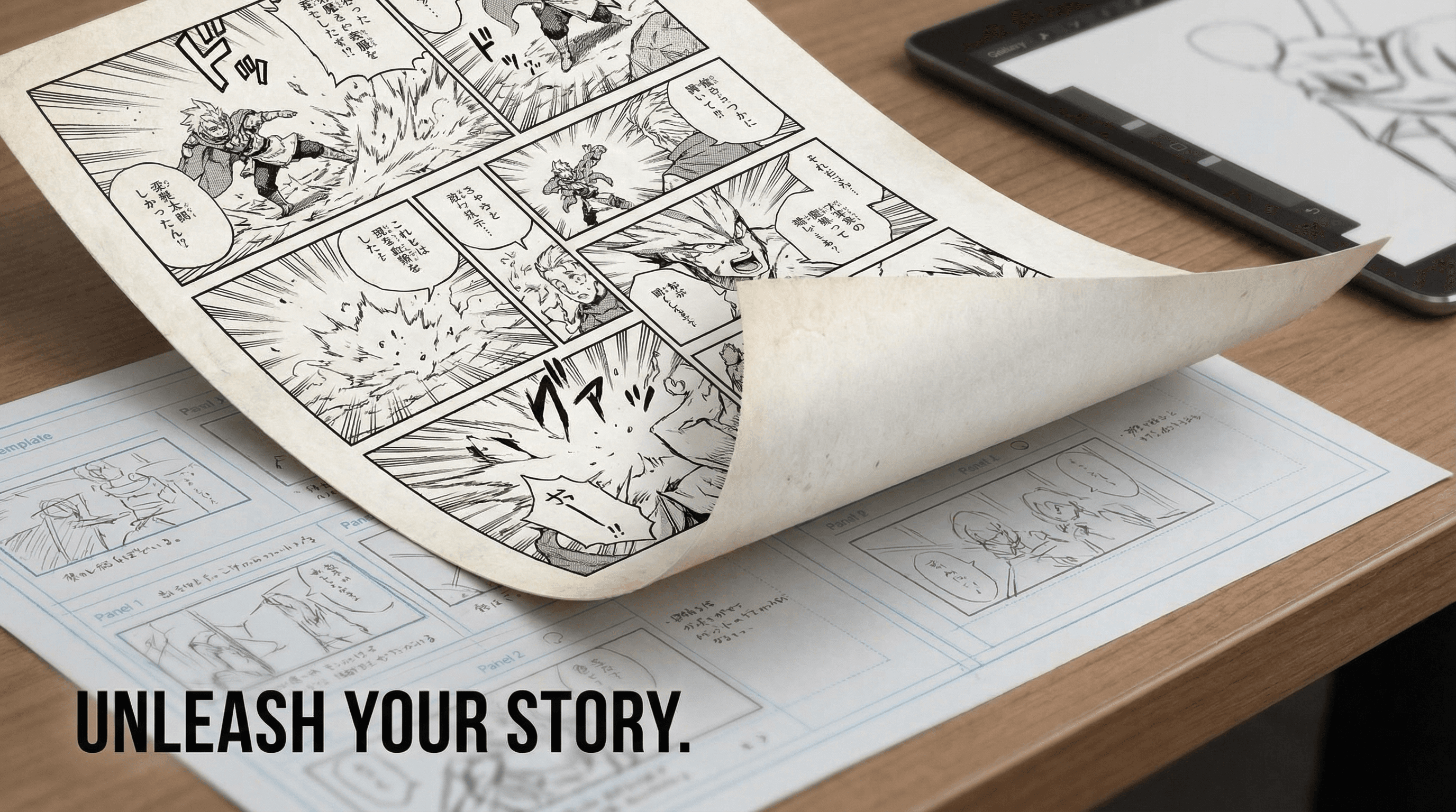 Manga IP Storyboard: Leo & Max Layout 291 (Japanese Manga · Black & White)