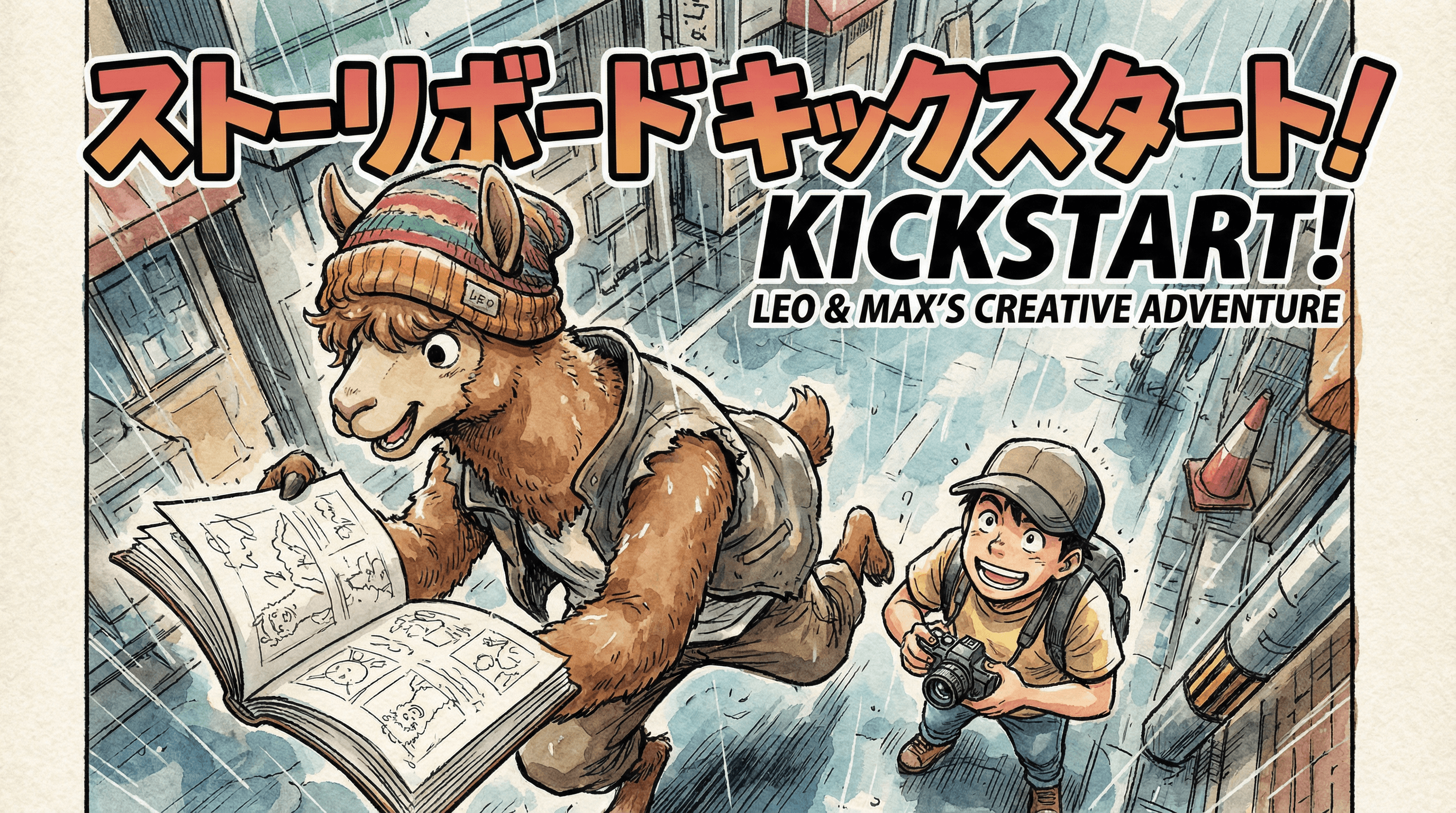 Manga IP Storyboard: Leo & Max Layout 302 (Japanese Manga · Full Color)