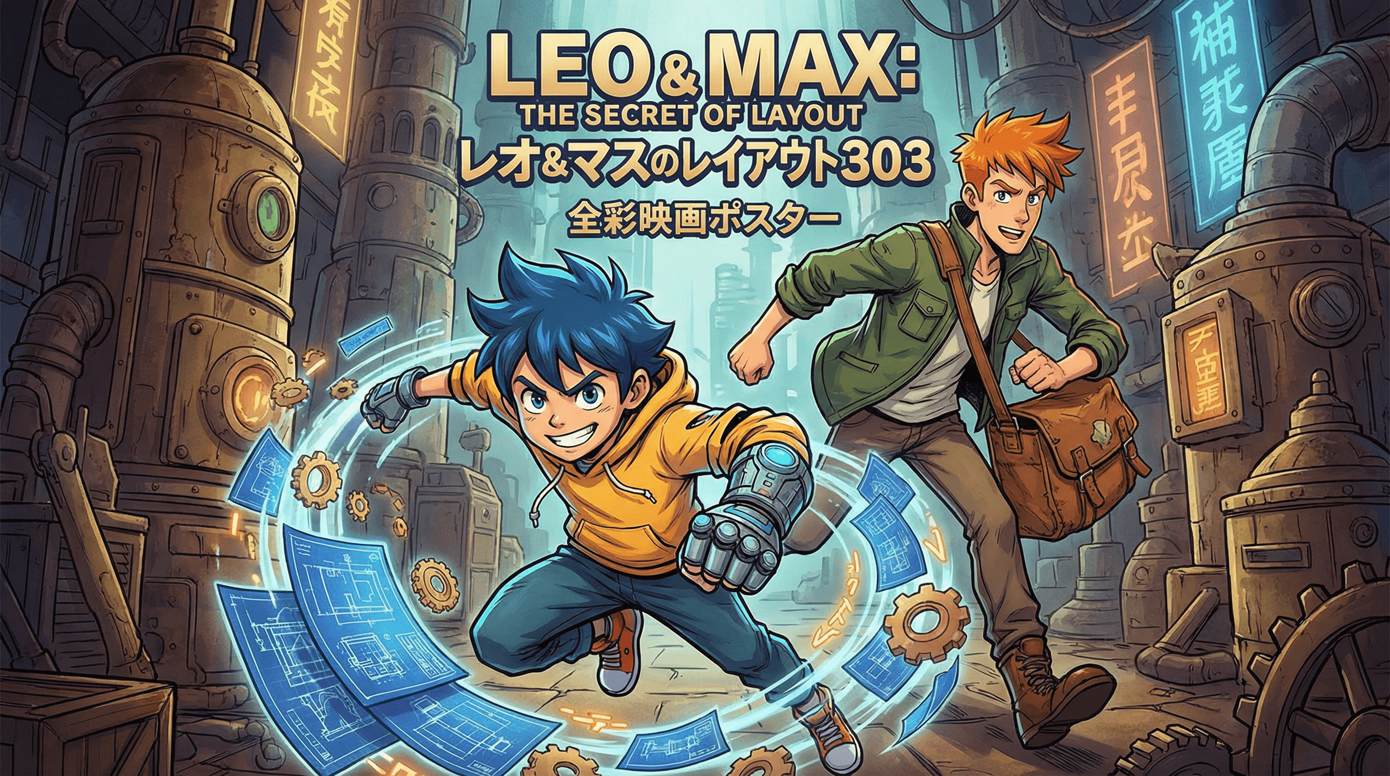 Manga IP Storyboard: Leo & Max Layout 303 (Japanese Manga · Full Color)