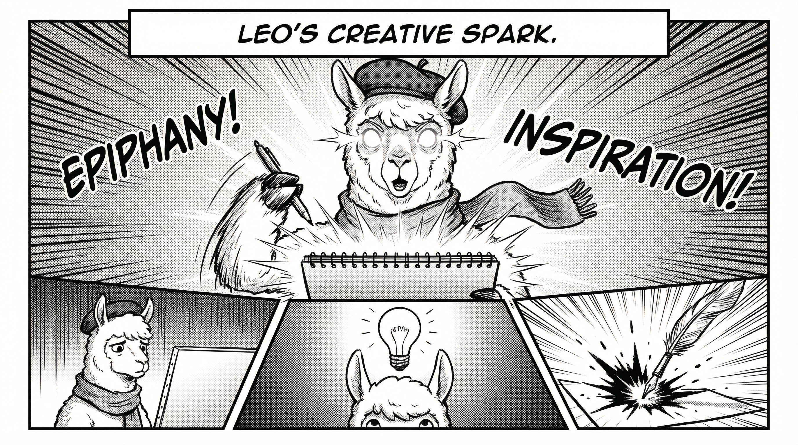 Manga IP Storyboard: Leo & Max Layout 316 (Japanese Manga · Black & White)