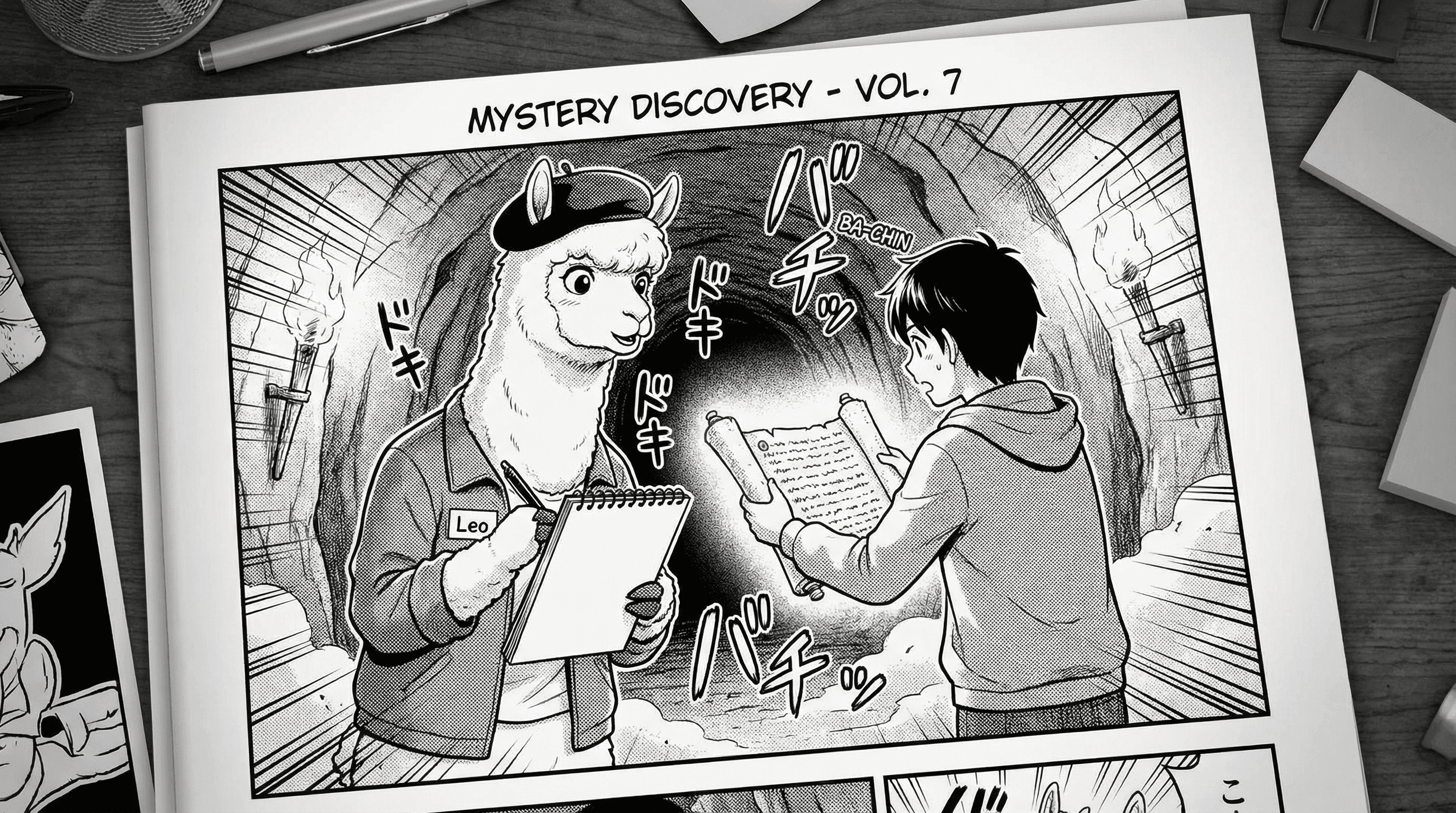 Manga IP Storyboard: Leo & Max Layout 319 (Japanese Manga · Black & White)