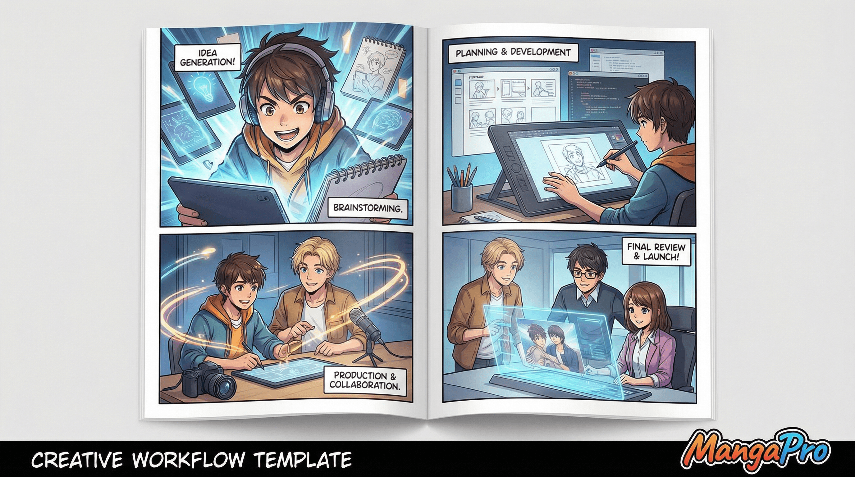 Manga IP Storyboard: Leo & Max Layout 320 (Japanese Manga · Full Color)