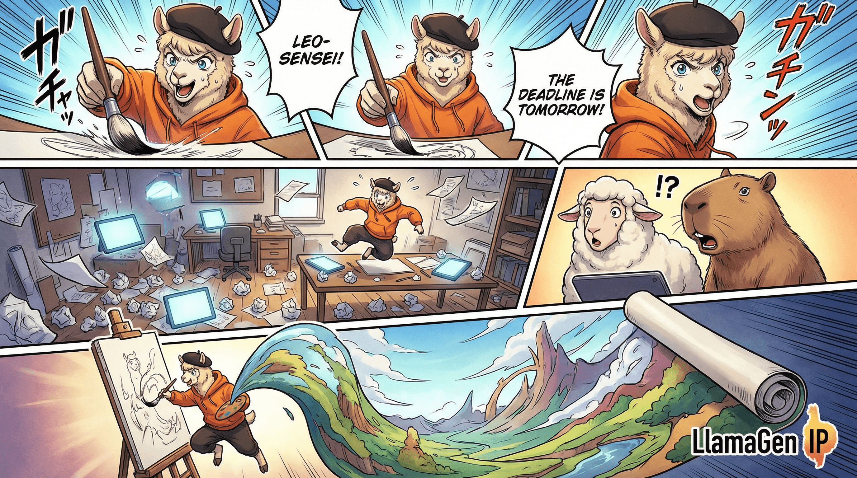 Manga IP Storyboard: Leo & Max Layout 321 (Japanese Manga · Full Color)