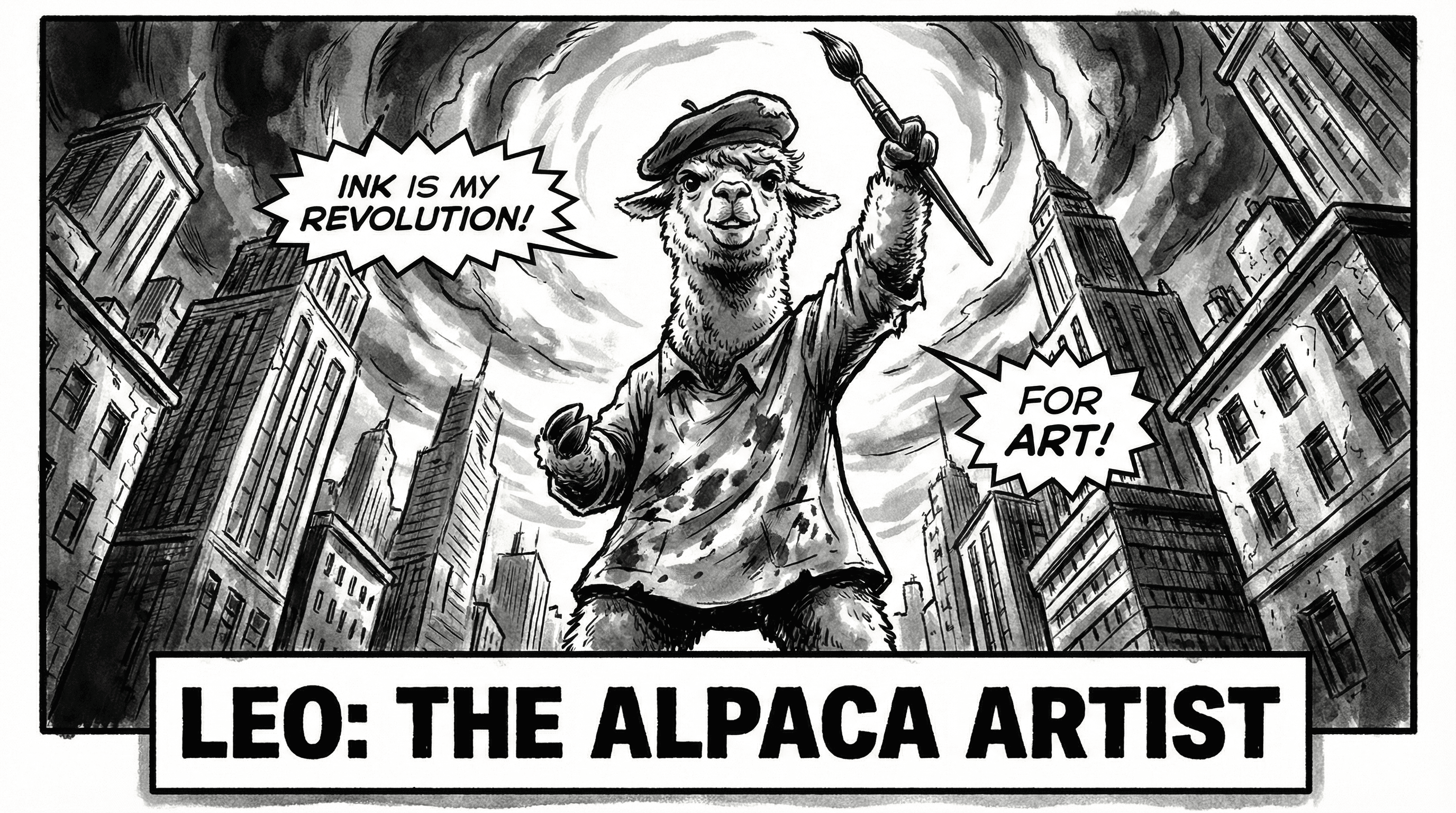 Manga IP Storyboard: Leo & Max Layout 39 (American Comic · Black & White)