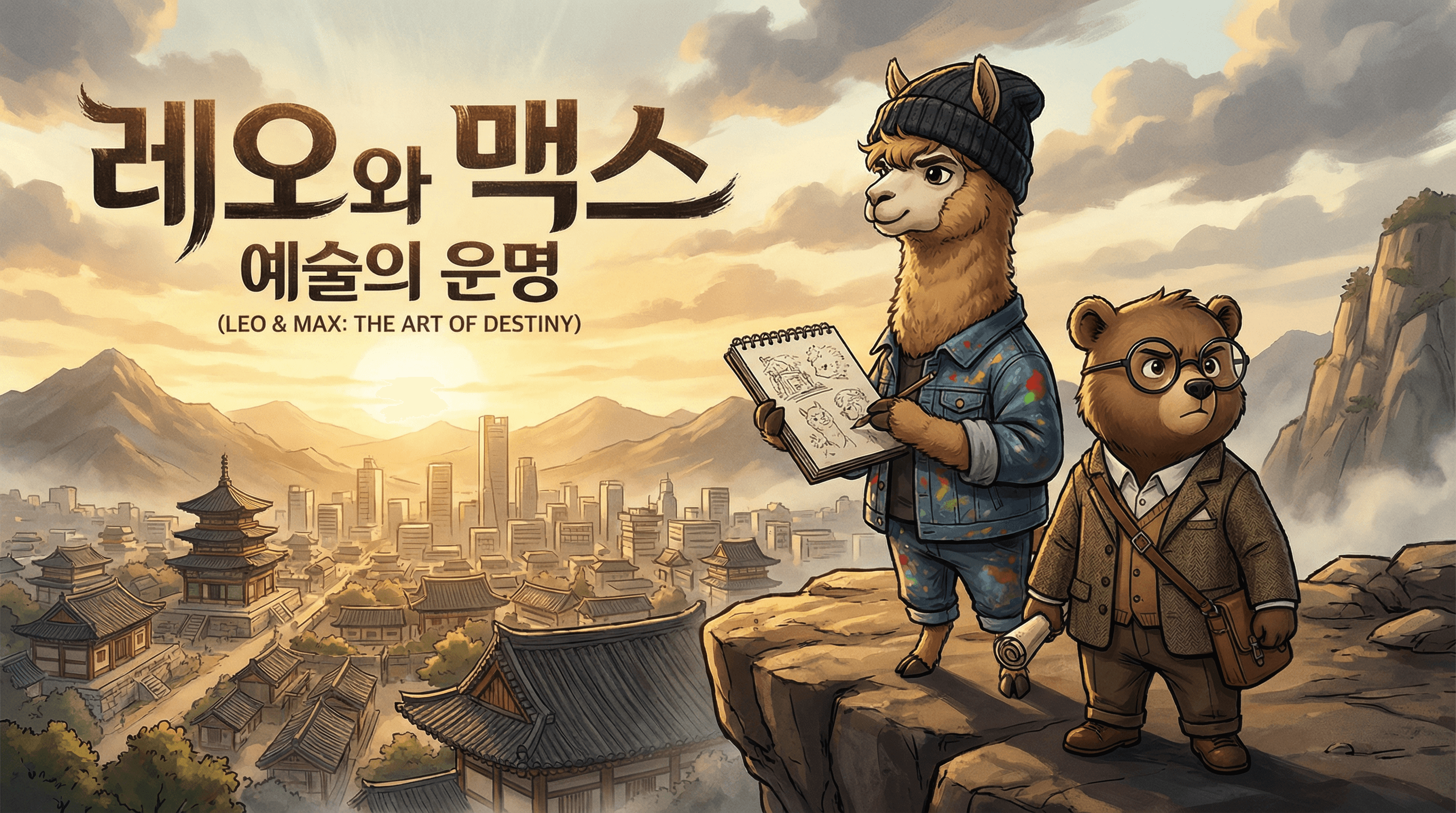 Manga IP Storyboard: Leo & Max Layout 40 (Korean Webtoon · Full Color)