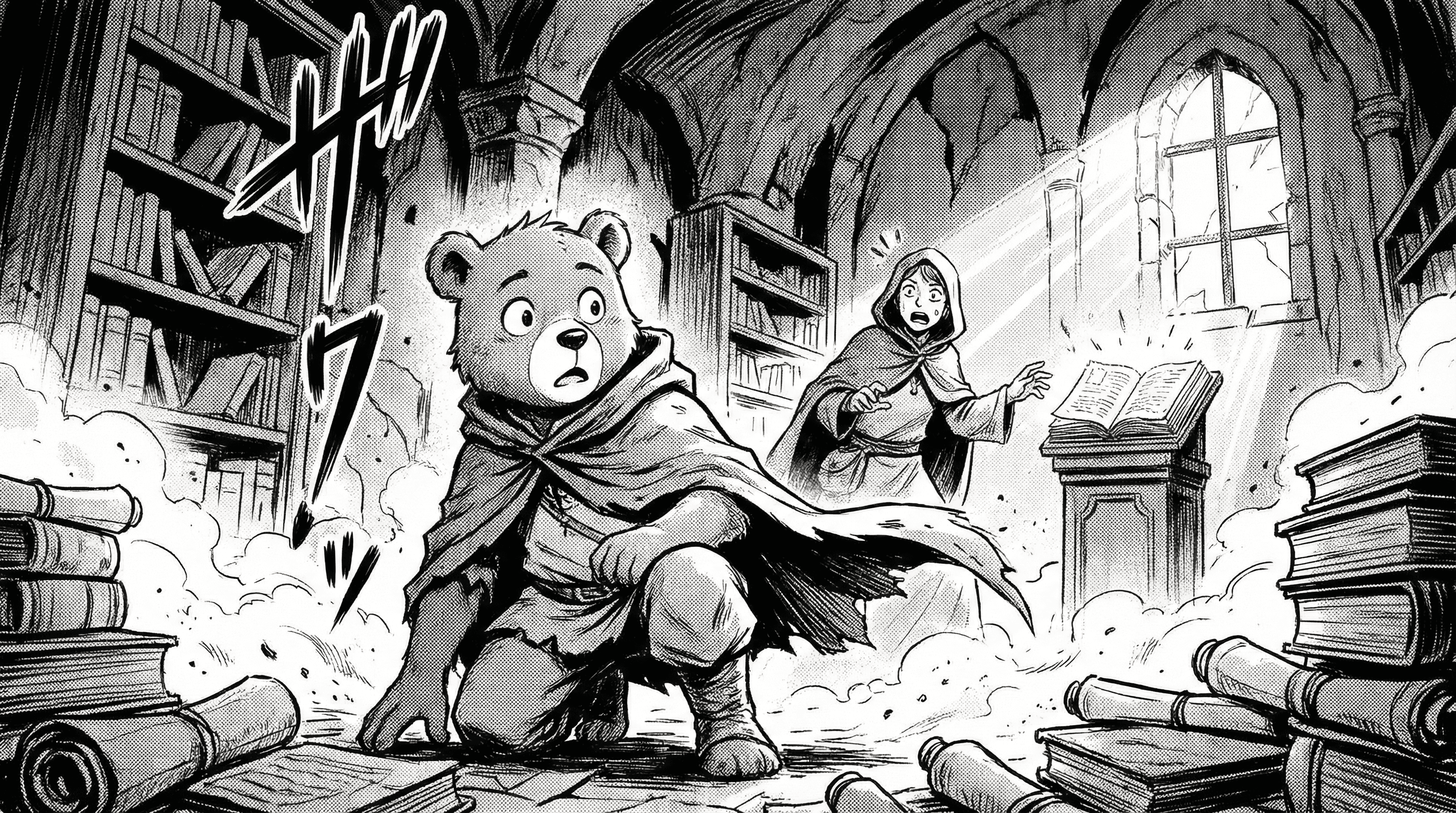 Manga IP Storyboard: Leo & Max Layout 51 (Japanese Manga · Black & White)