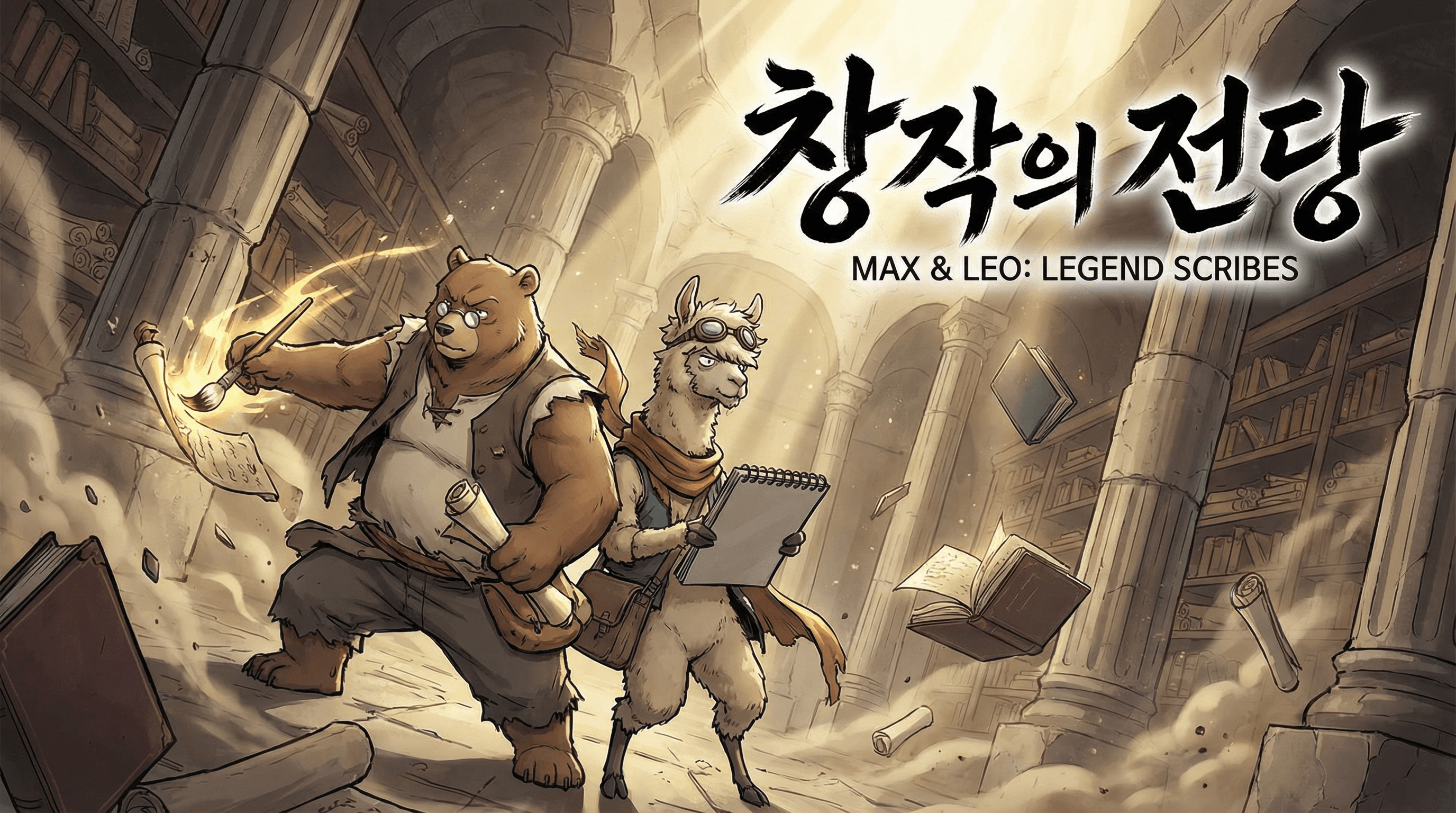 Manga IP Storyboard: Leo & Max Layout 77 (Korean Webtoon · Full Color)