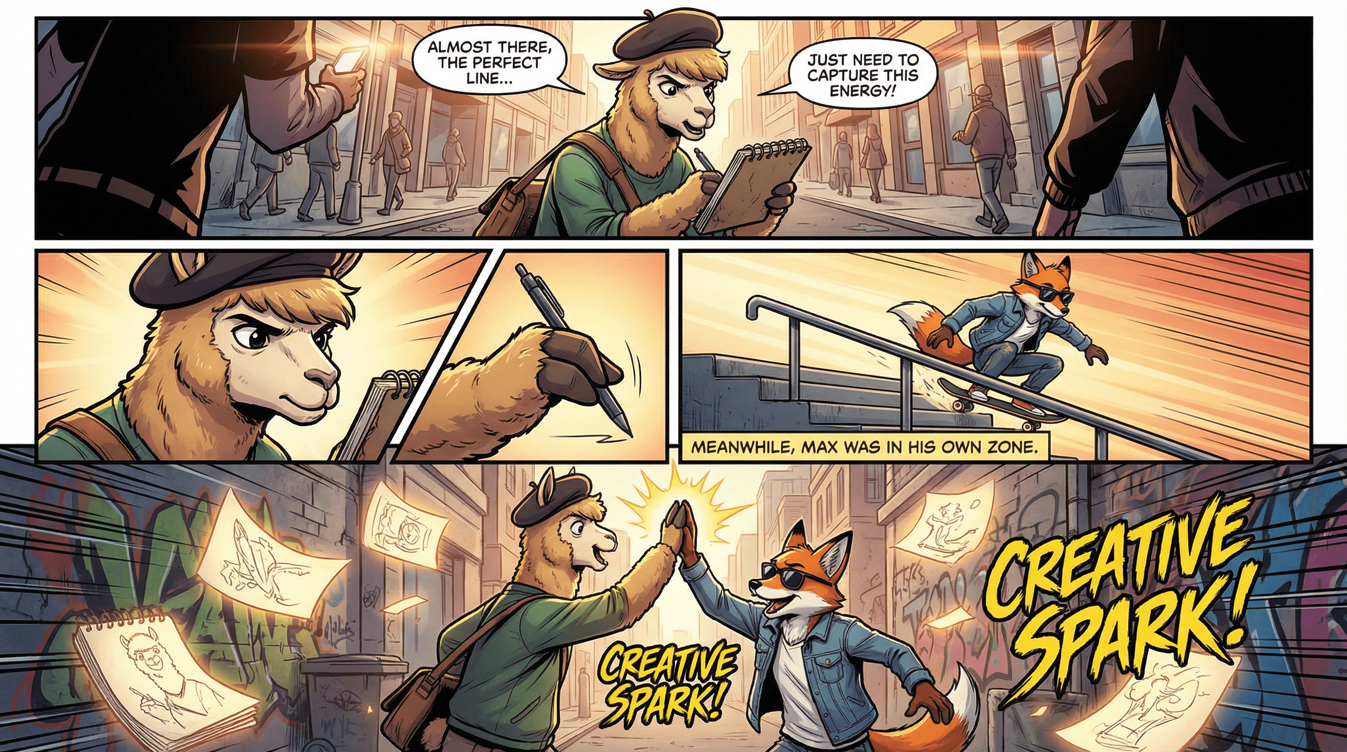 Manga IP Storyboard: Leo & Max Layout 93 (American Comic · Full Color)