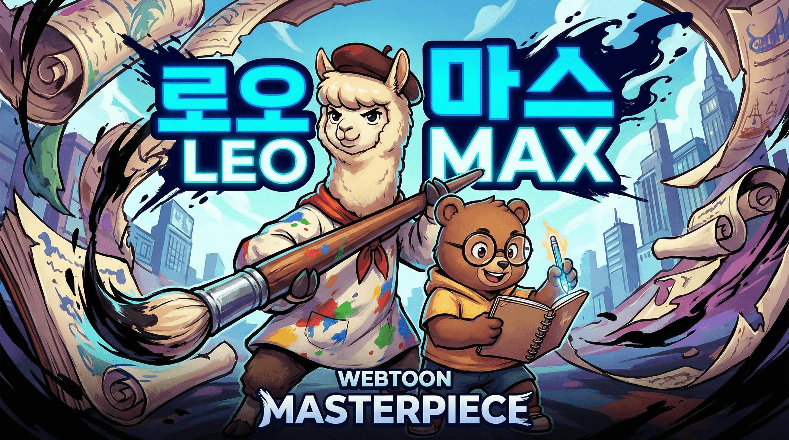 Manga IP Storyboard: Leo & Max Layout 98 (Korean Webtoon · Full Color)