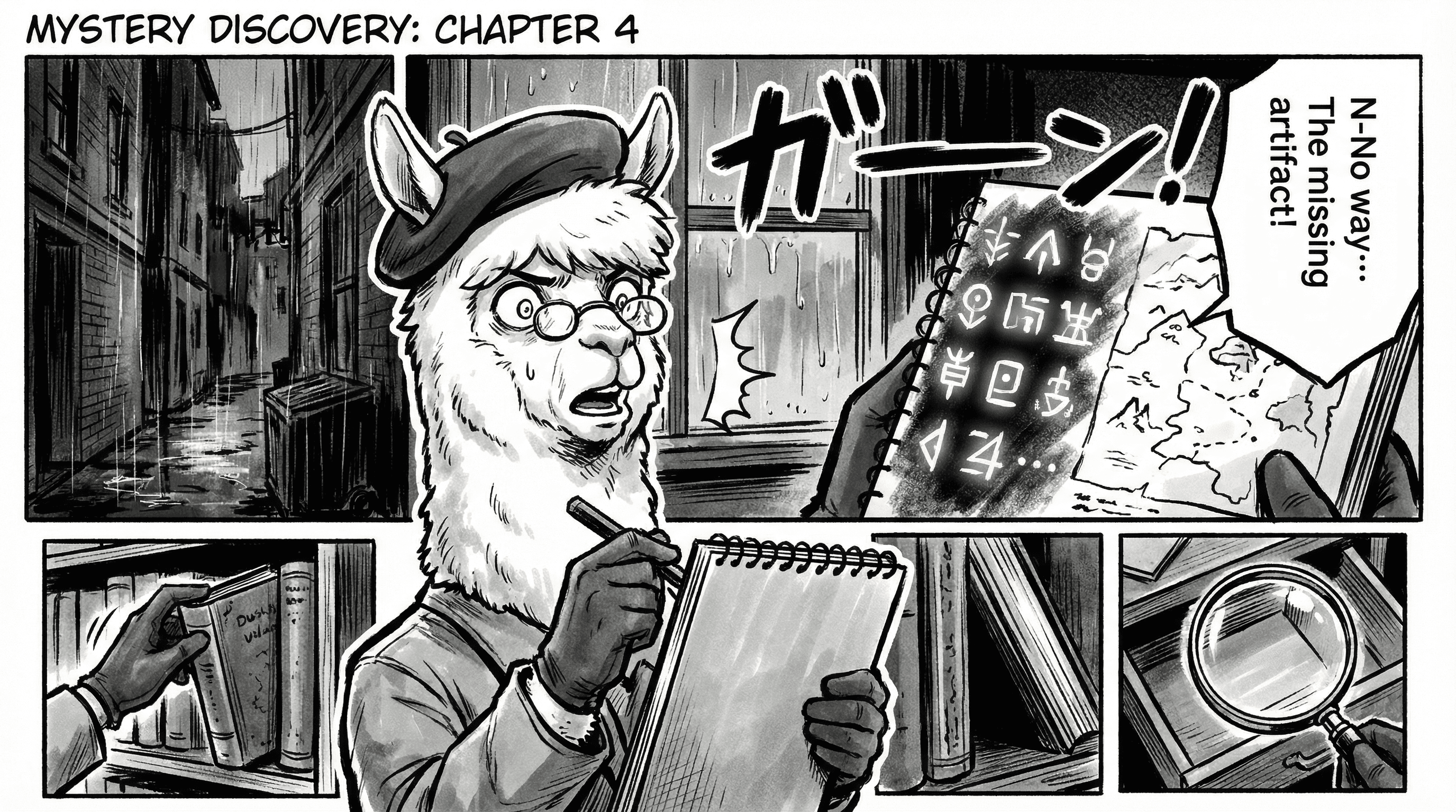 Manga IP Storyboard: Leo & Max Layout 99 (Japanese Manga · Black & White)