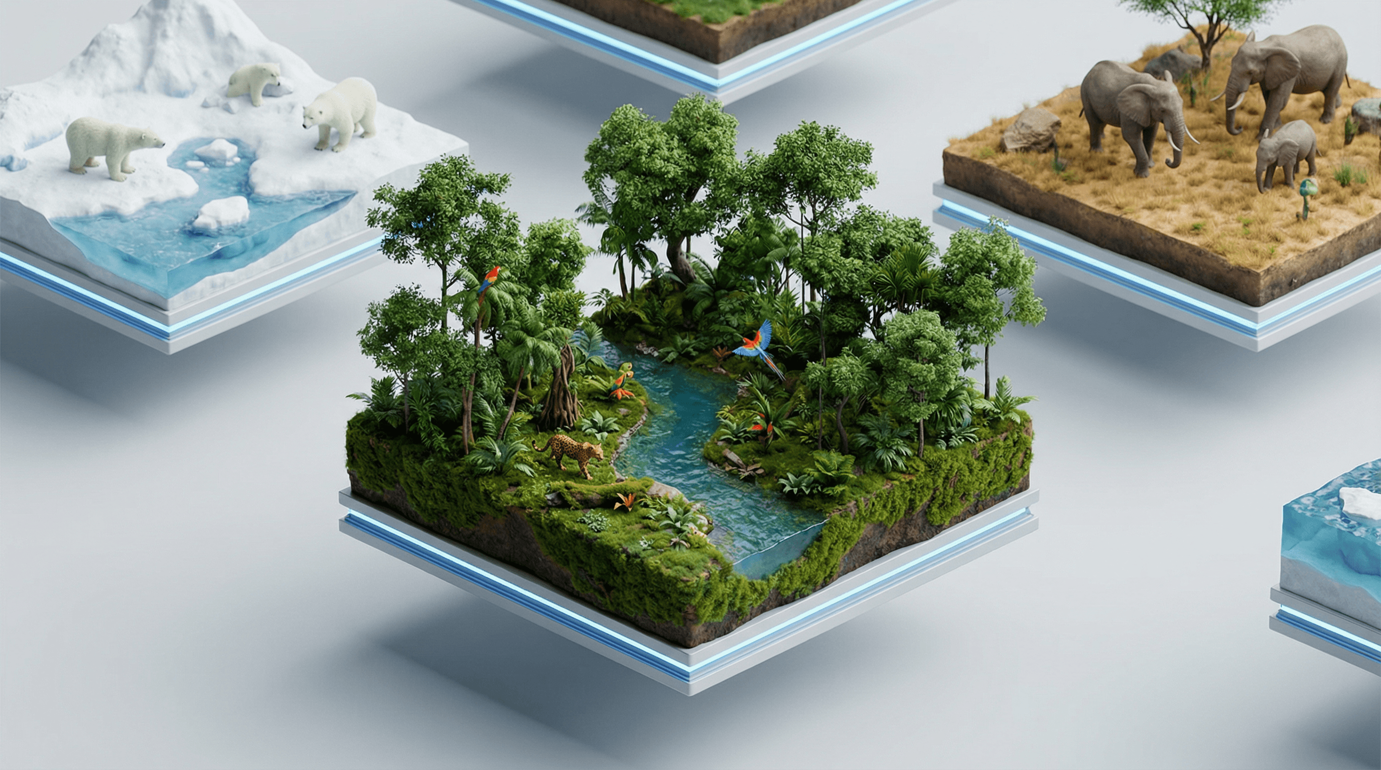 4K Wildlife Habitat Diorama Prompt