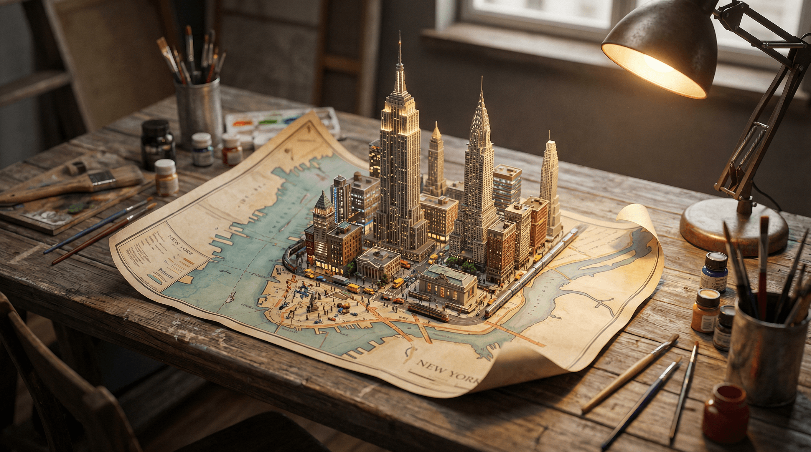 3D Miniature New York City Diorama