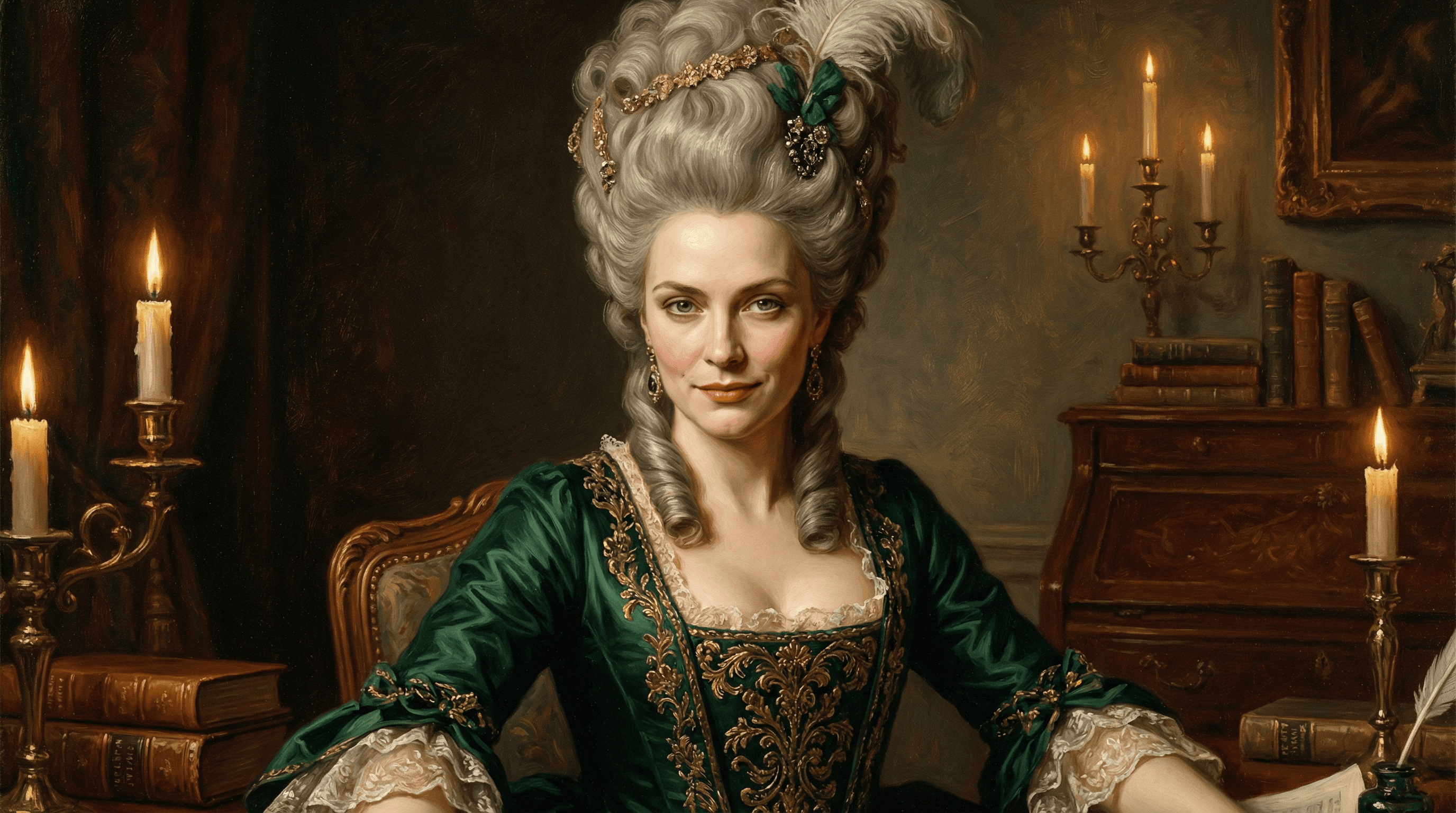 18th Century Woman Blowing Bubblegum