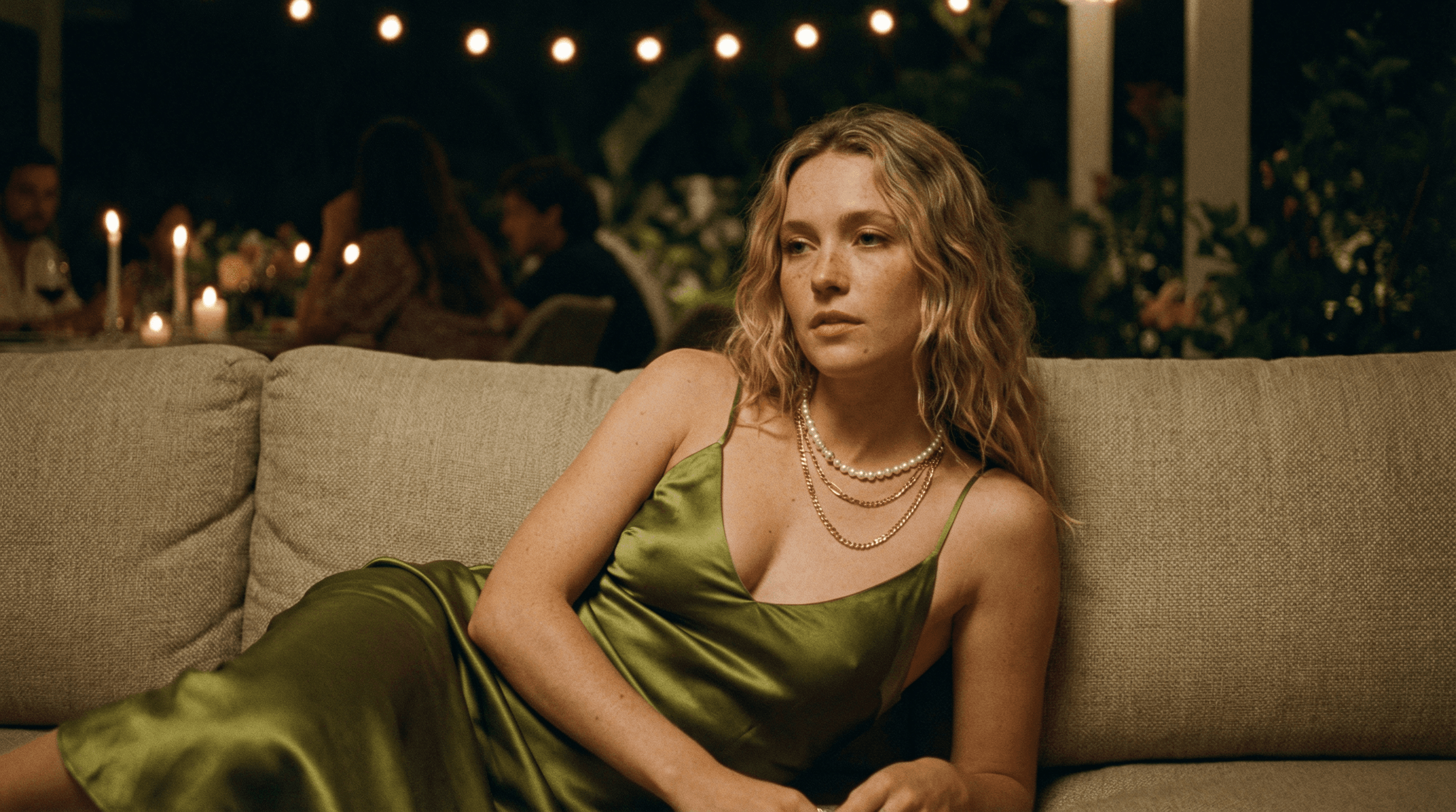 Nighttime Outdoor Lounge Portrait