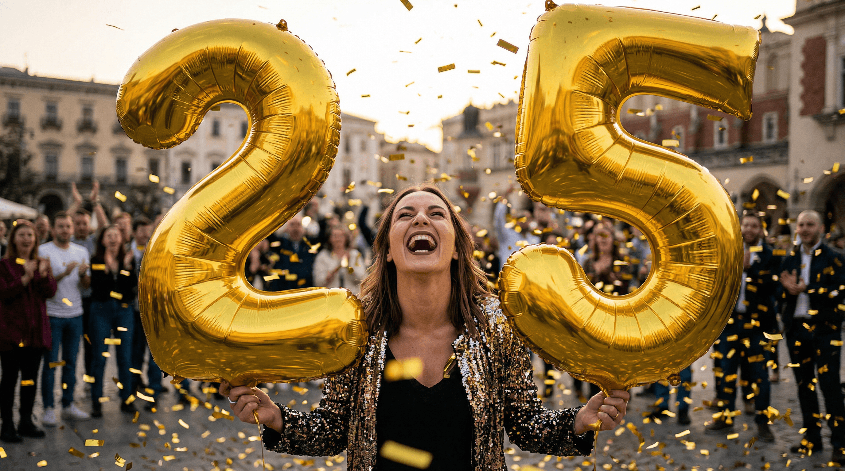 Metallic Gold Foil Birthday Portrait