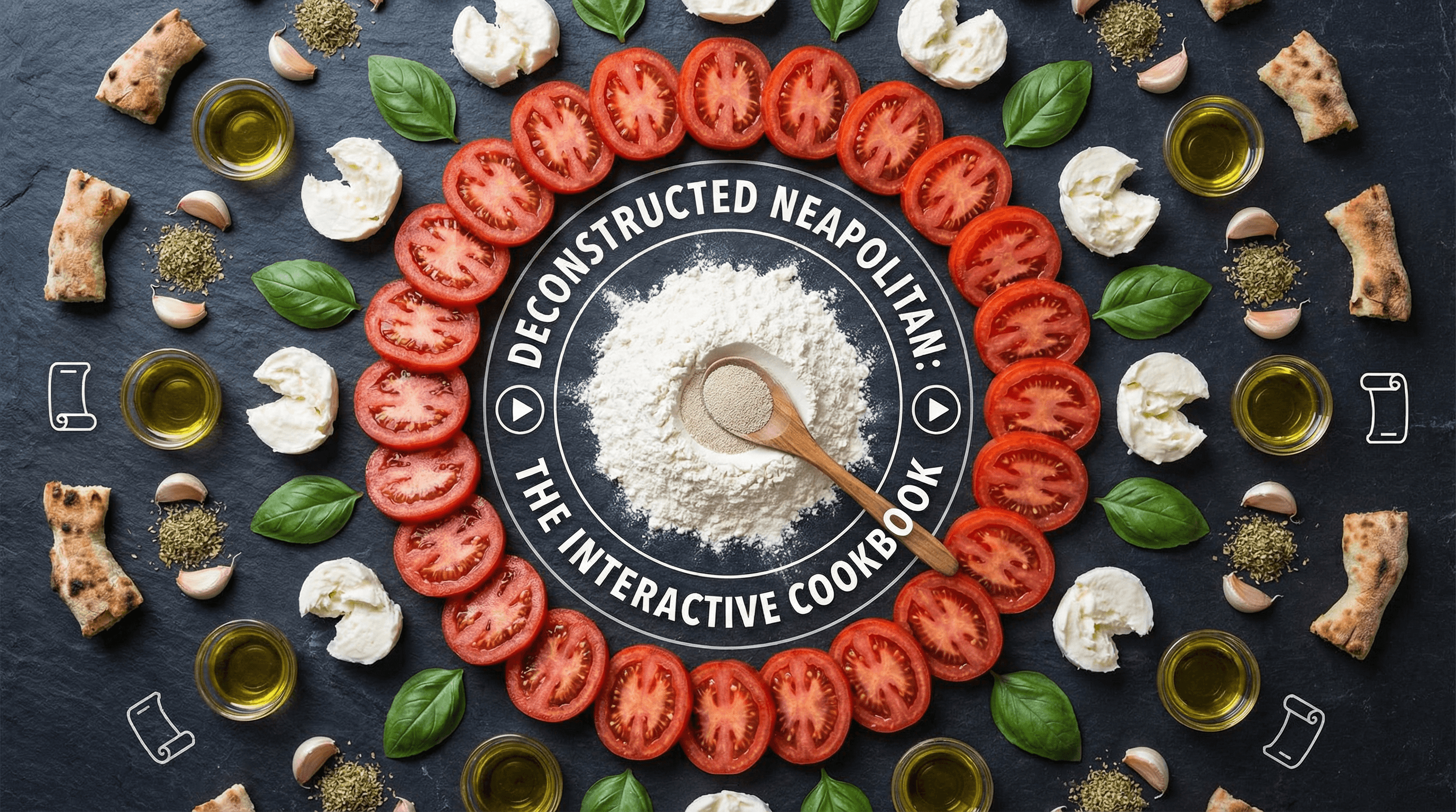 Luxury Cookbook Ingredient Flat Lay Infographic